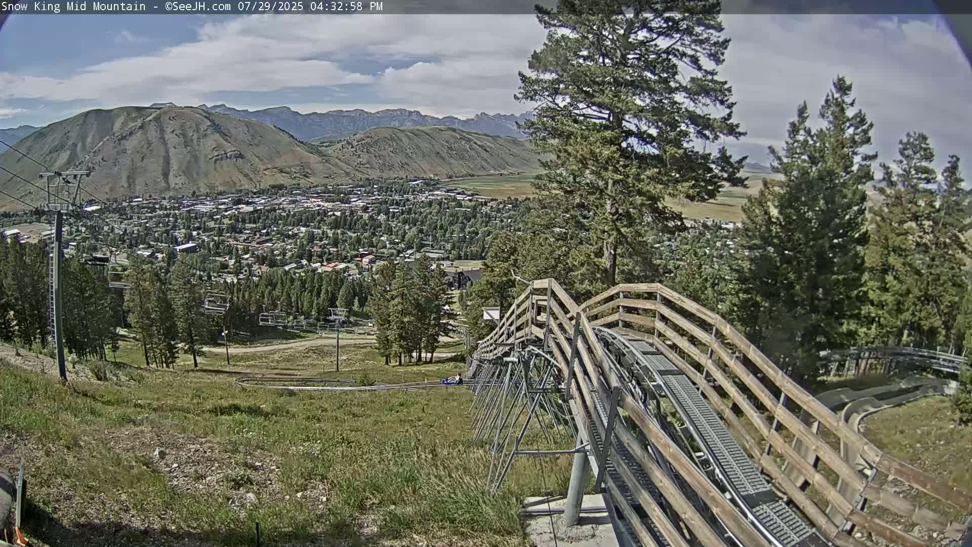 Jackson City Skyline & Alpine Slide Live Cam - Jackson, Teton, Wyoming, USA
