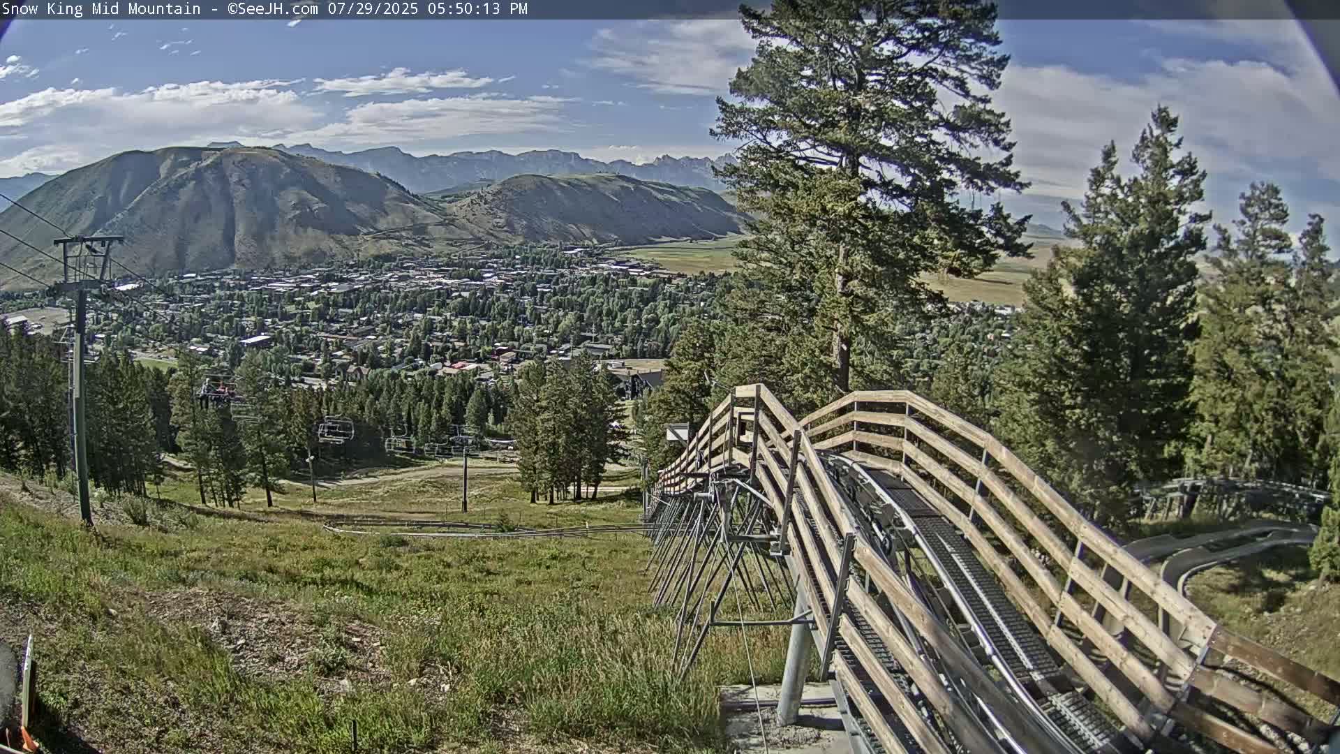 Jackson City Skyline & Alpine Slide Live Cam - Jackson, Teton, Wyoming, USA