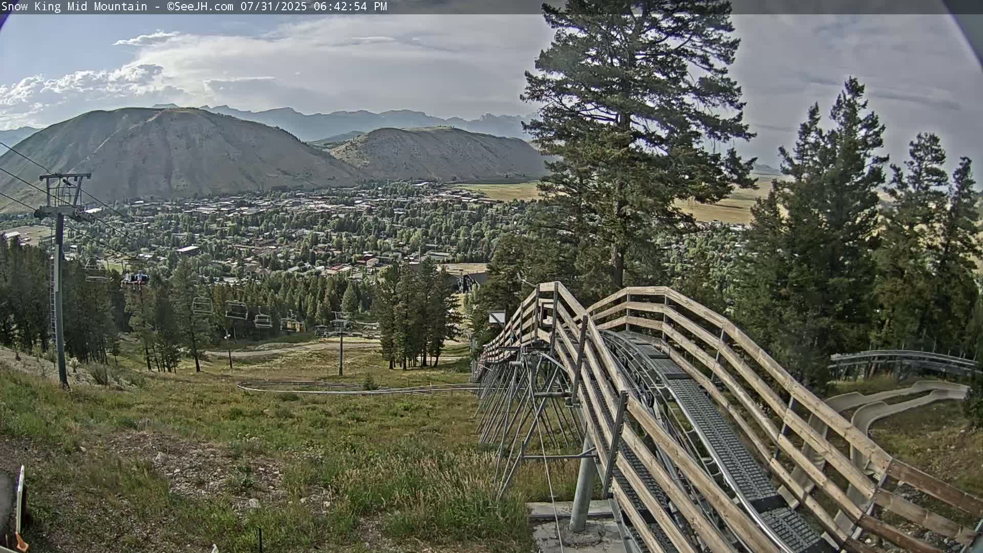 Jackson City Skyline & Alpine Slide Live Cam - Jackson, Teton, Wyoming, USA