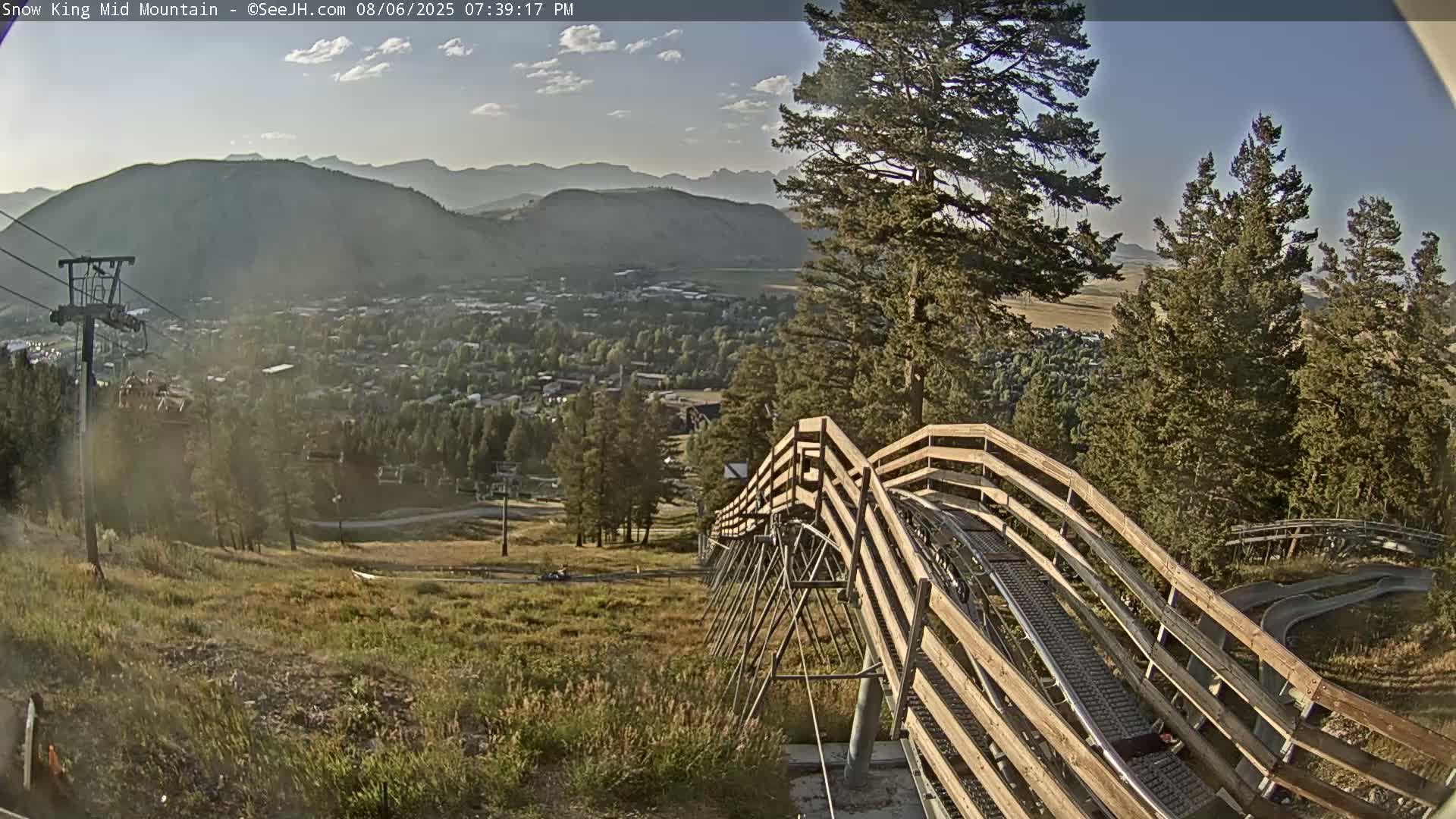 Jackson City Skyline & Alpine Slide Live Cam - Jackson, Teton, Wyoming, USA
