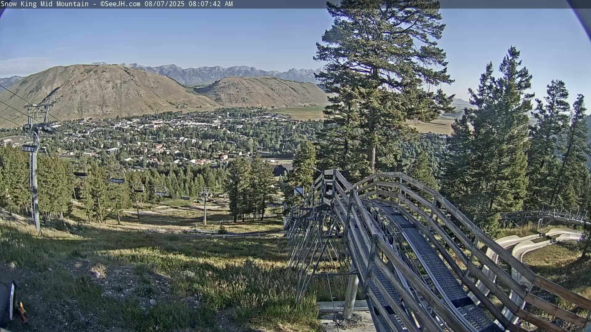 Jackson City Skyline & Alpine Slide Live Cam - Jackson, Teton, Wyoming, USA