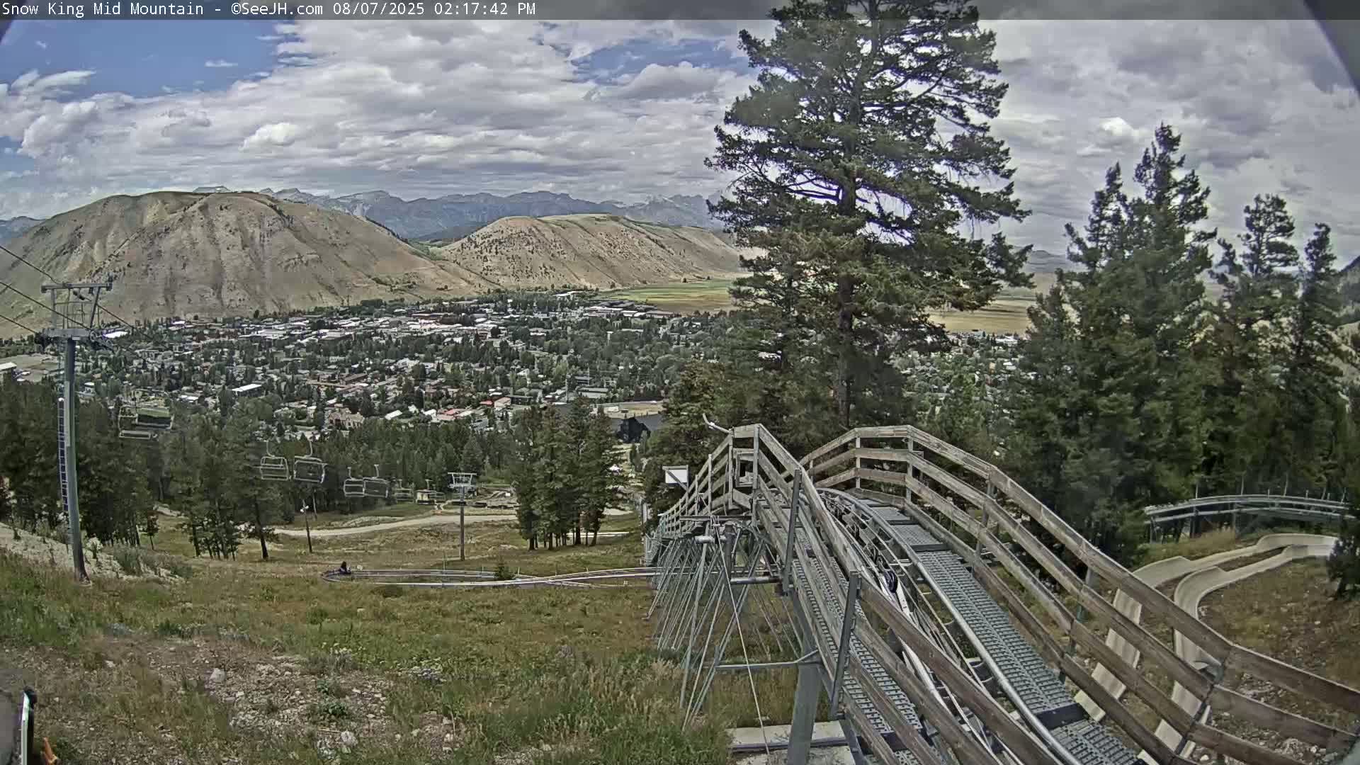 Jackson City Skyline & Alpine Slide Live Cam - Jackson, Teton, Wyoming, USA