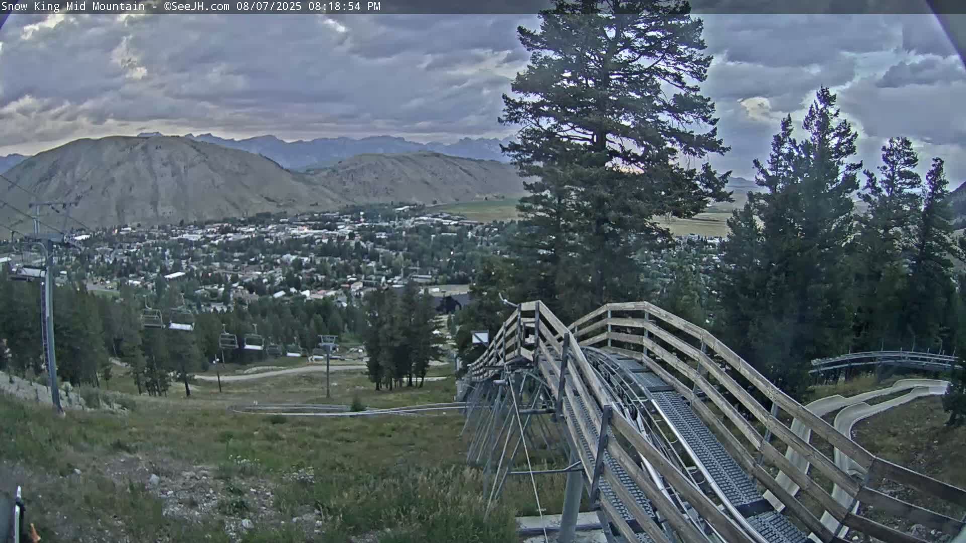 Jackson City Skyline & Alpine Slide Live Cam - Jackson, Teton, Wyoming, USA