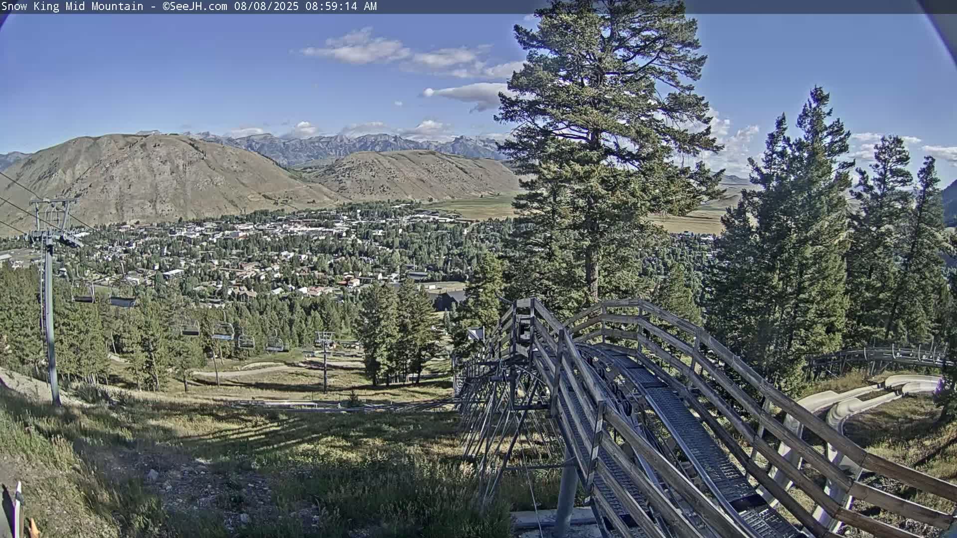 Jackson City Skyline & Alpine Slide Live Cam - Jackson, Teton, Wyoming, USA