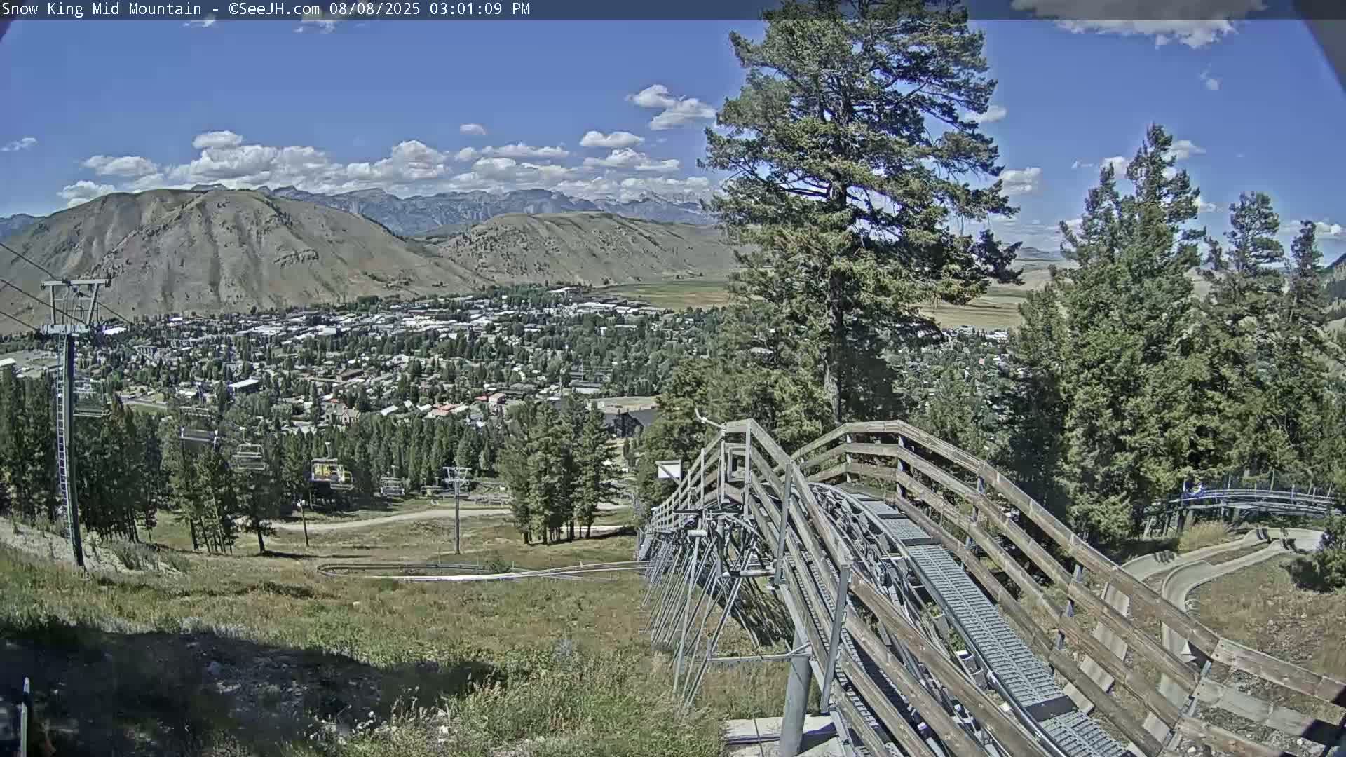 Jackson City Skyline & Alpine Slide Live Cam - Jackson, Teton, Wyoming, USA