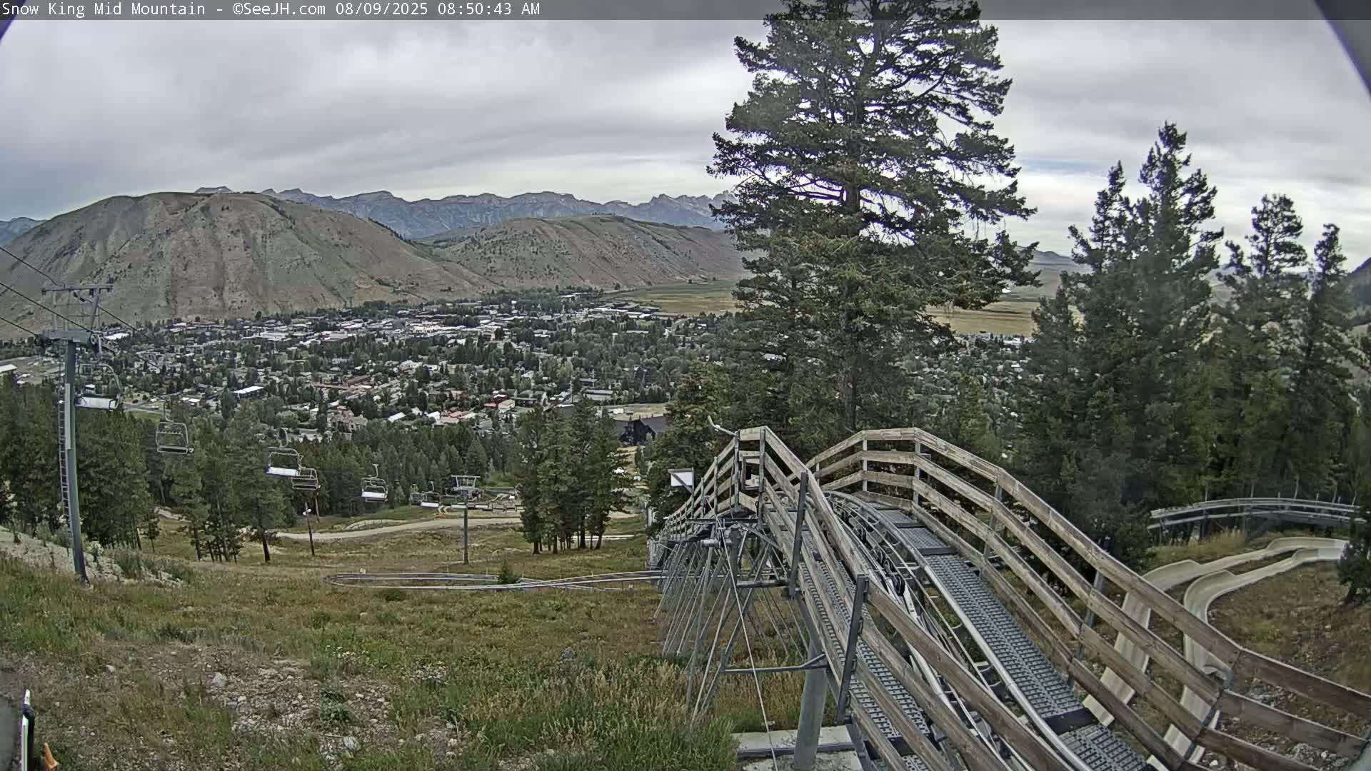 Jackson City Skyline & Alpine Slide Live Cam - Jackson, Teton, Wyoming, USA