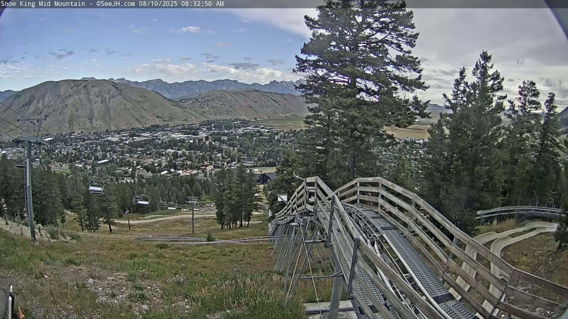 Jackson City Skyline & Alpine Slide Live Cam - Jackson, Teton, Wyoming, USA