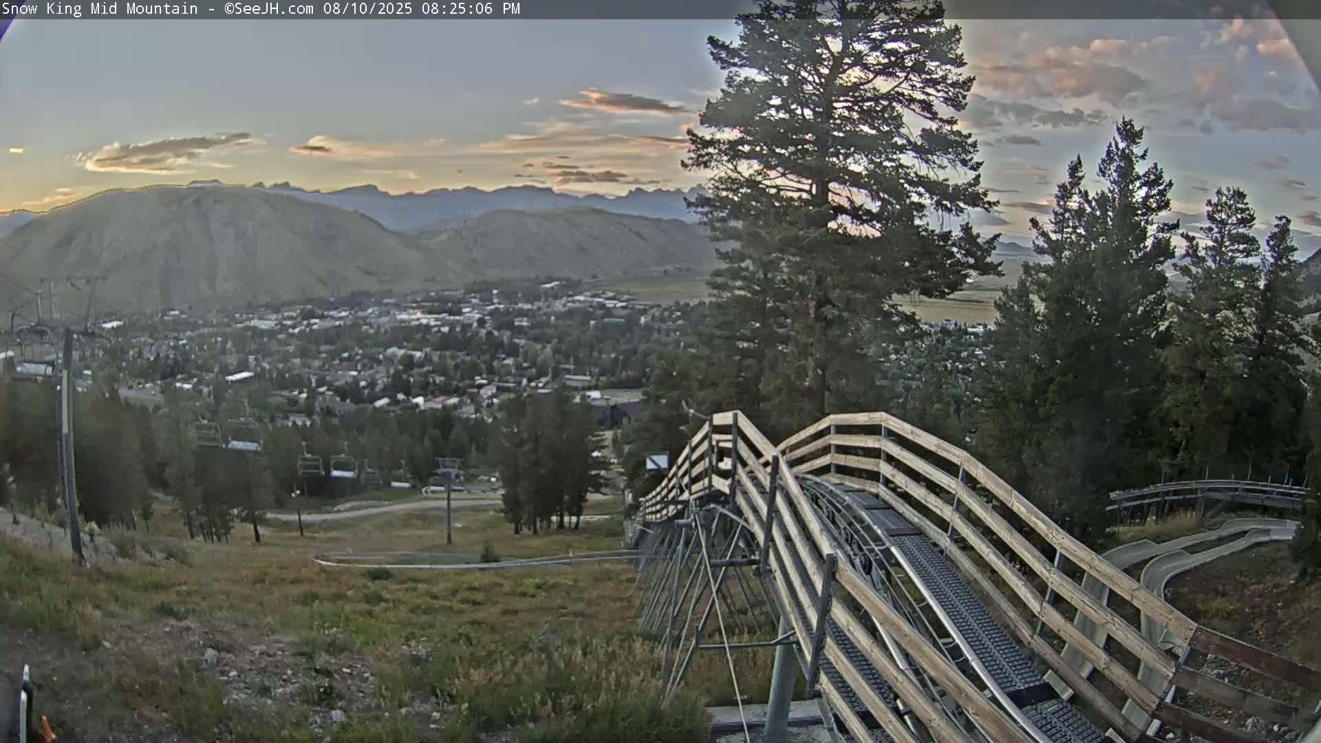 Jackson City Skyline & Alpine Slide Live Cam - Jackson, Teton, Wyoming, USA