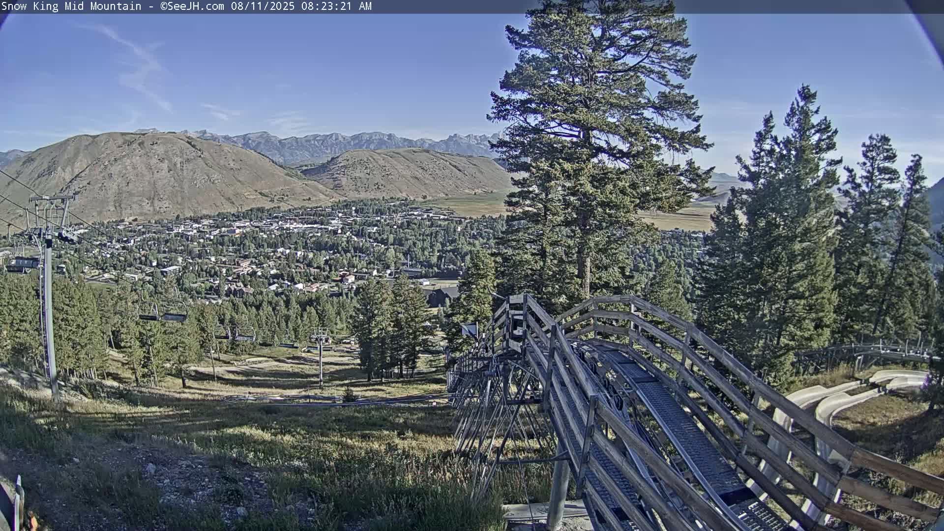 Jackson City Skyline & Alpine Slide Live Cam - Jackson, Teton, Wyoming, USA