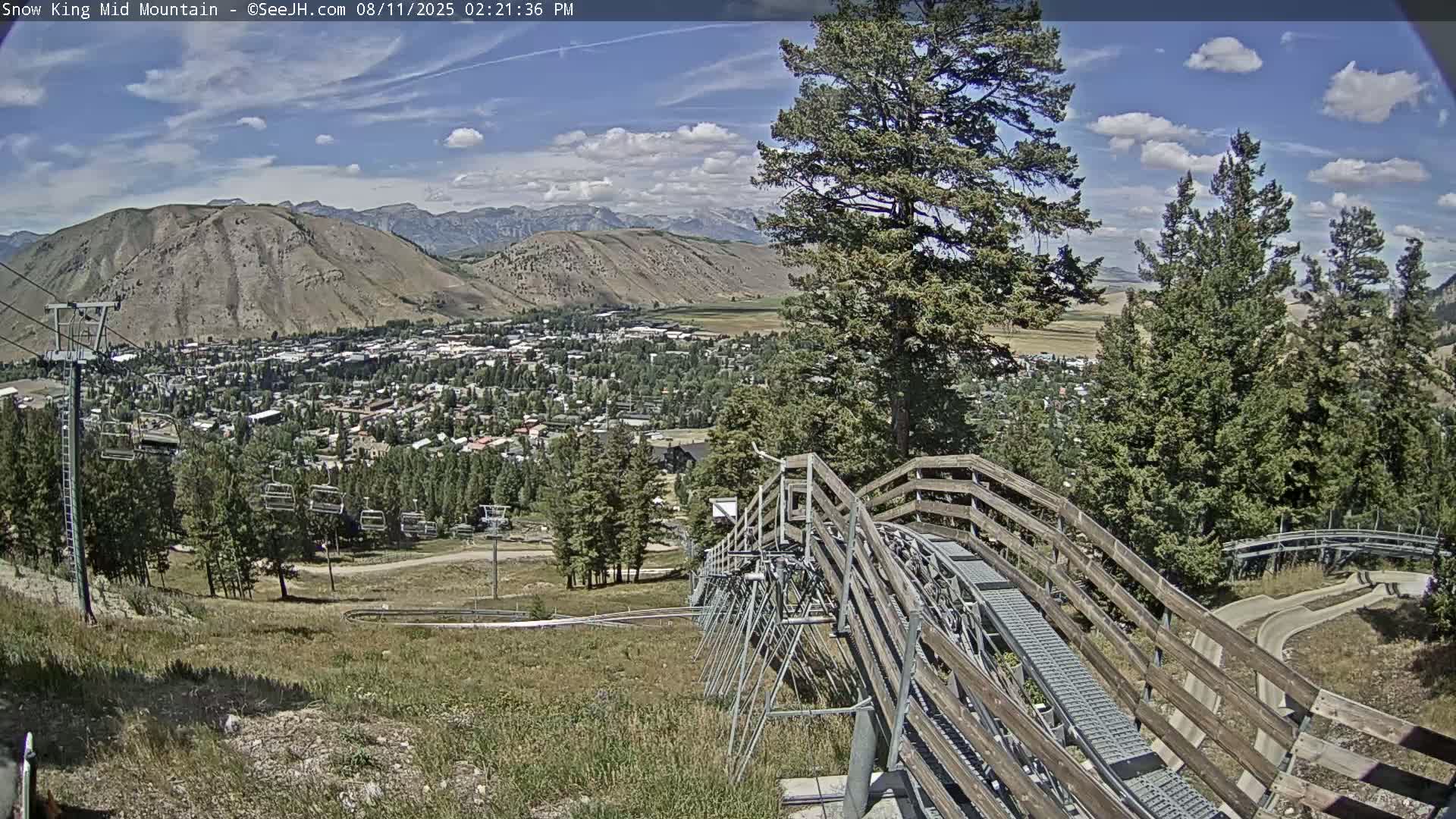 Jackson City Skyline & Alpine Slide Live Cam - Jackson, Teton, Wyoming, USA