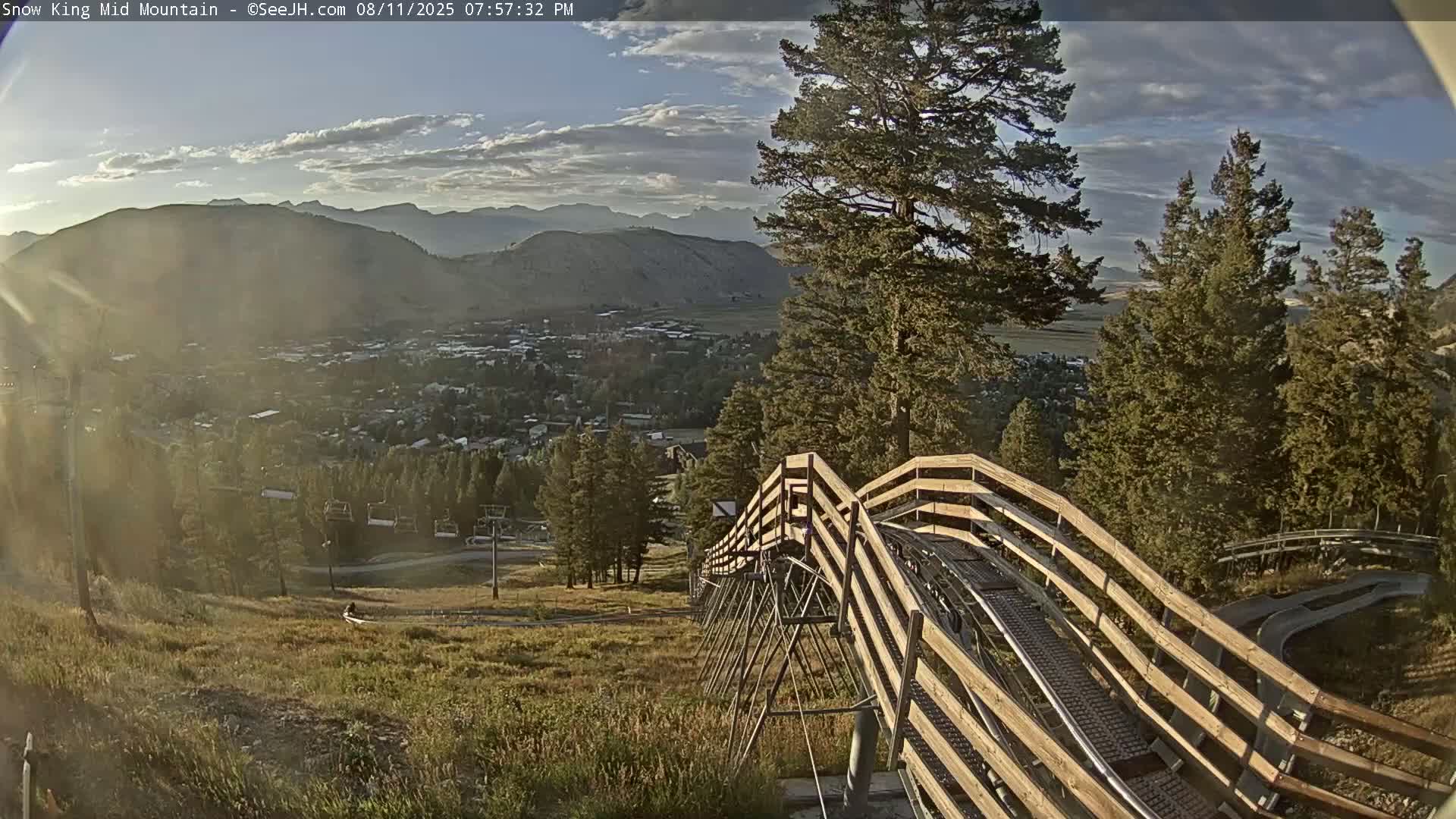 Jackson City Skyline & Alpine Slide Live Cam - Jackson, Teton, Wyoming, USA