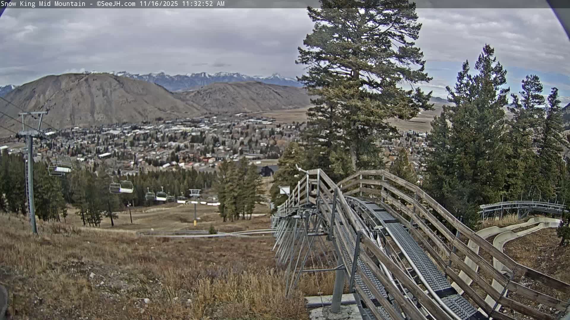 Jackson City Skyline & Alpine Slide Live Cam - Jackson, Teton, Wyoming, USA