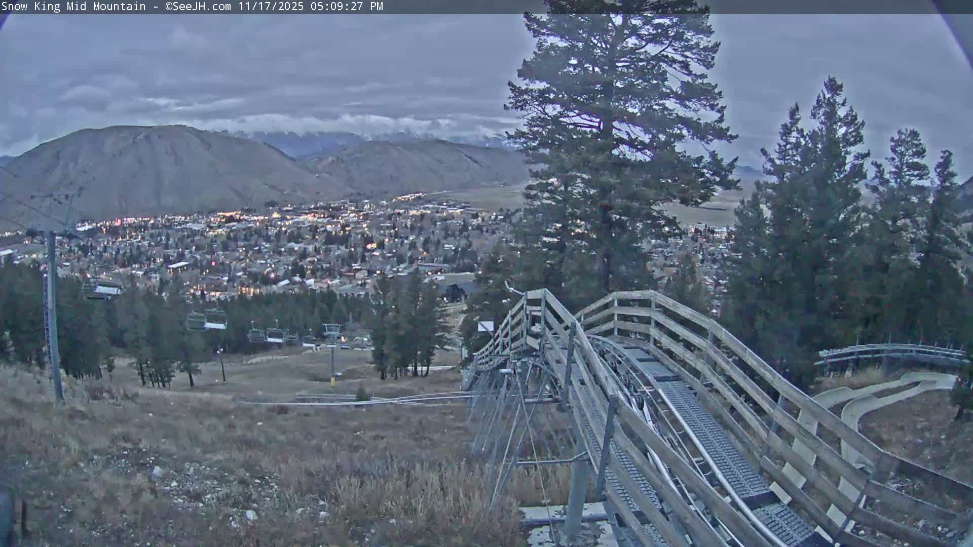 Jackson City Skyline & Alpine Slide Live Cam - Jackson, Teton, Wyoming, USA