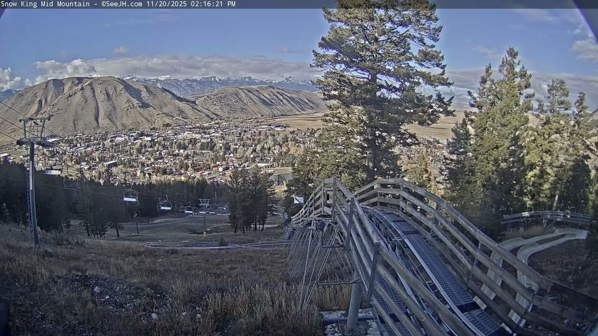 Jackson City Skyline & Alpine Slide Live Cam - Jackson, Teton, Wyoming, USA
