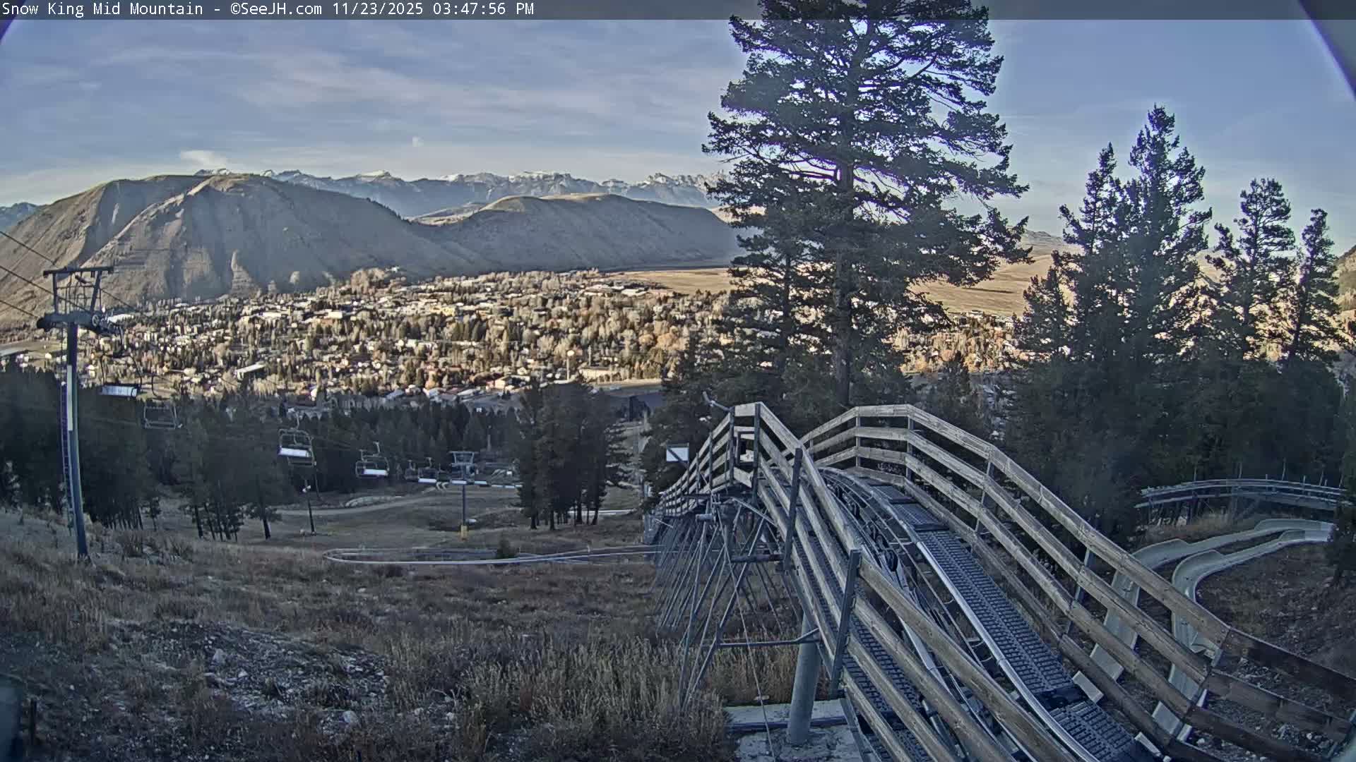 Jackson City Skyline & Alpine Slide Live Cam - Jackson, Teton, Wyoming, USA