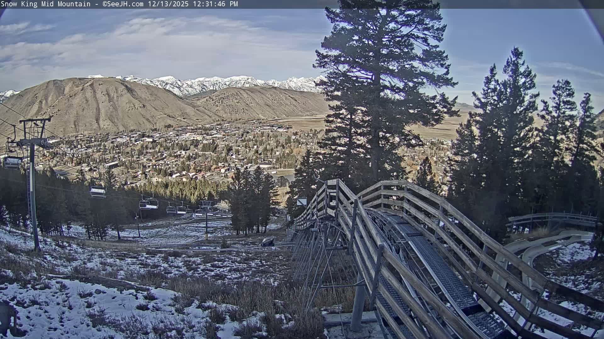 Jackson City Skyline & Alpine Slide Live Cam - Jackson, Teton, Wyoming, USA