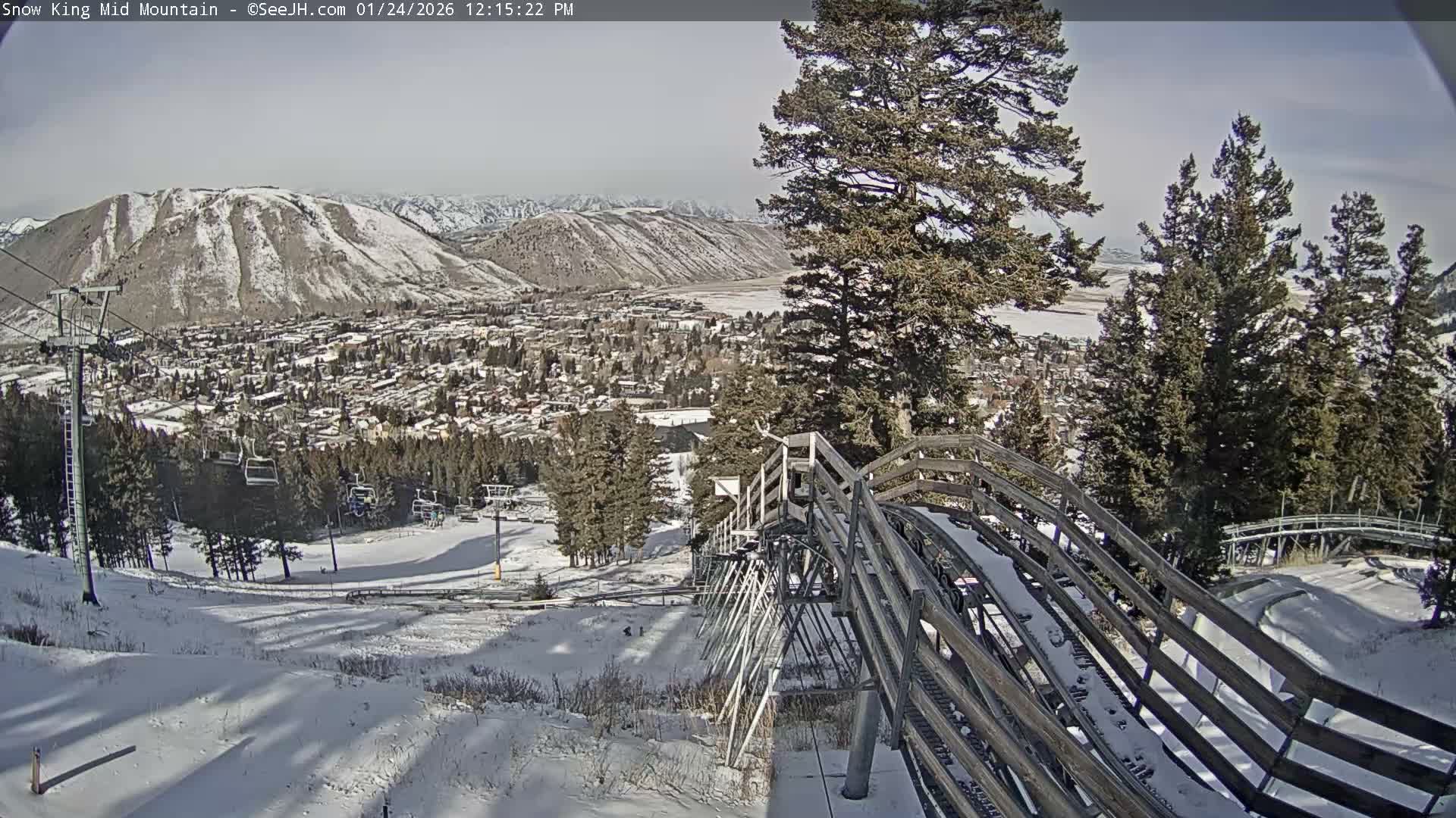 Jackson City Skyline & Alpine Slide Live Cam - Jackson, Teton, Wyoming, USA