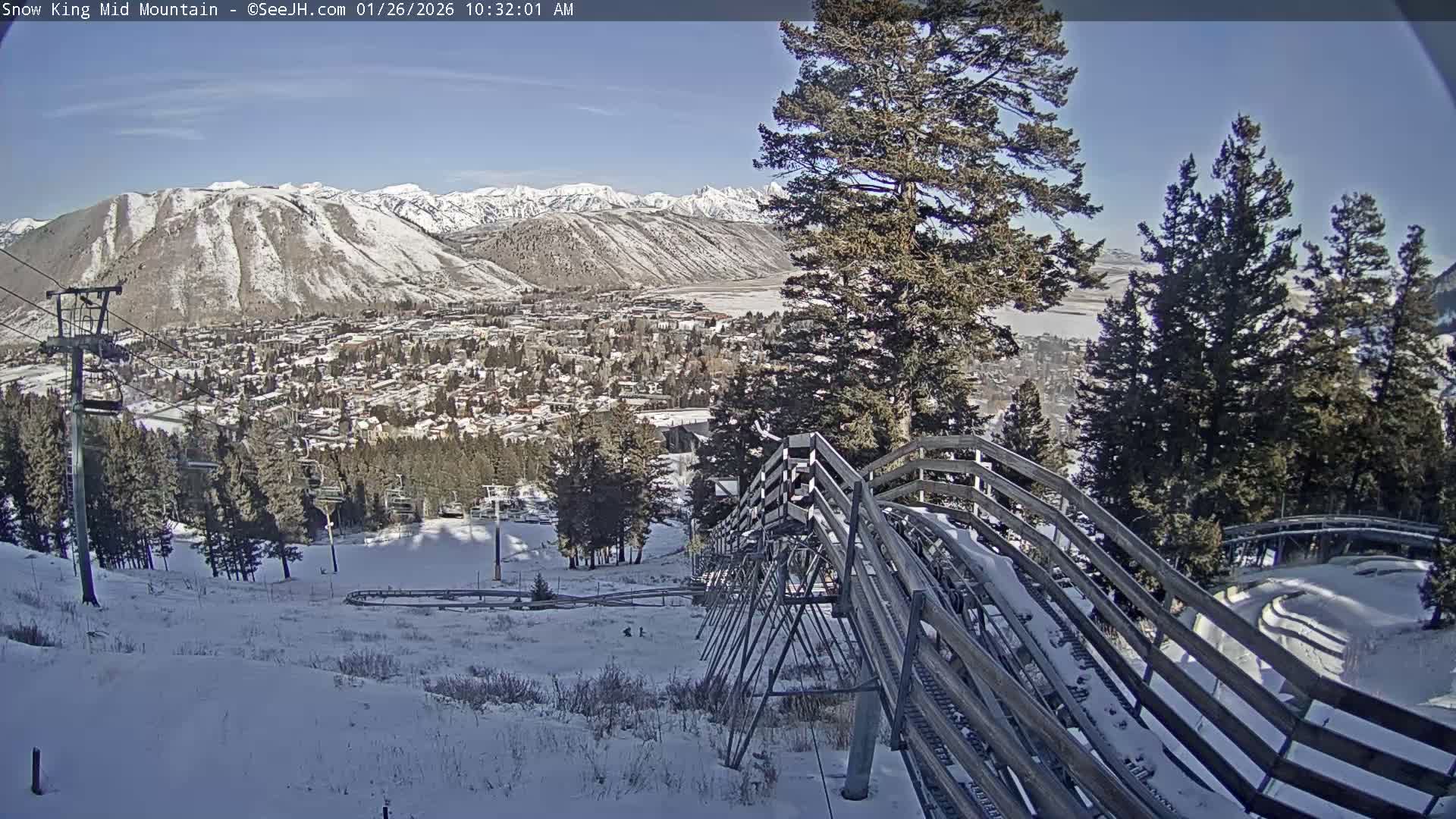Jackson City Skyline & Alpine Slide Live Cam - Jackson, Teton, Wyoming, USA