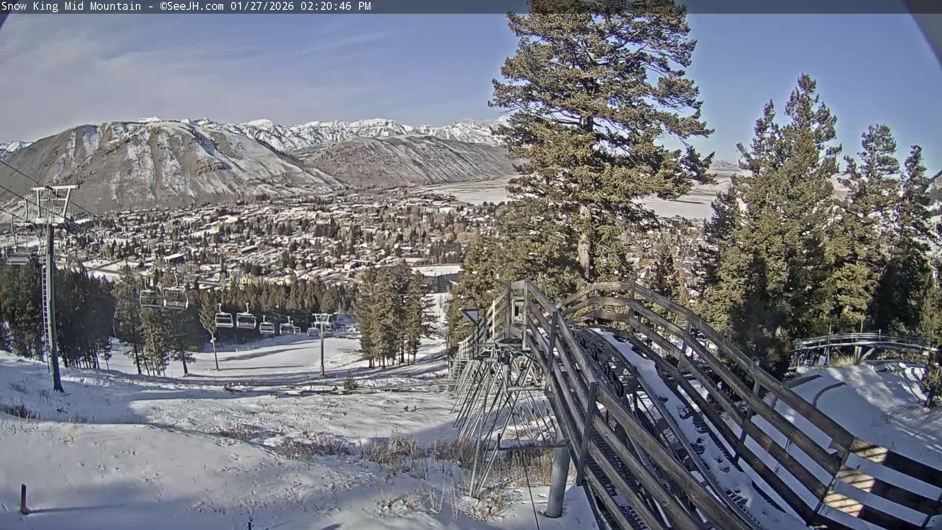 Jackson City Skyline & Alpine Slide Live Cam - Jackson, Teton, Wyoming, USA