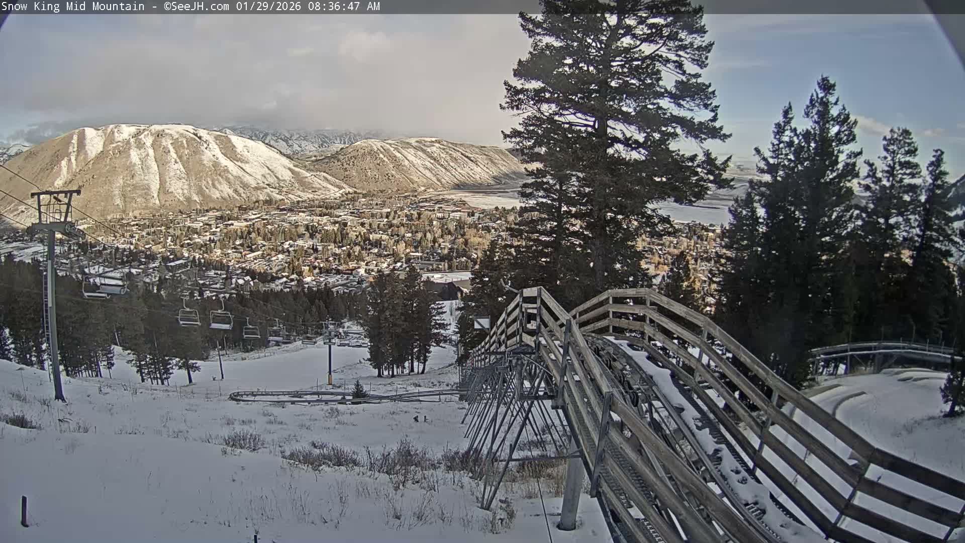 Jackson City Skyline & Alpine Slide Live Cam - Jackson, Teton, Wyoming, USA