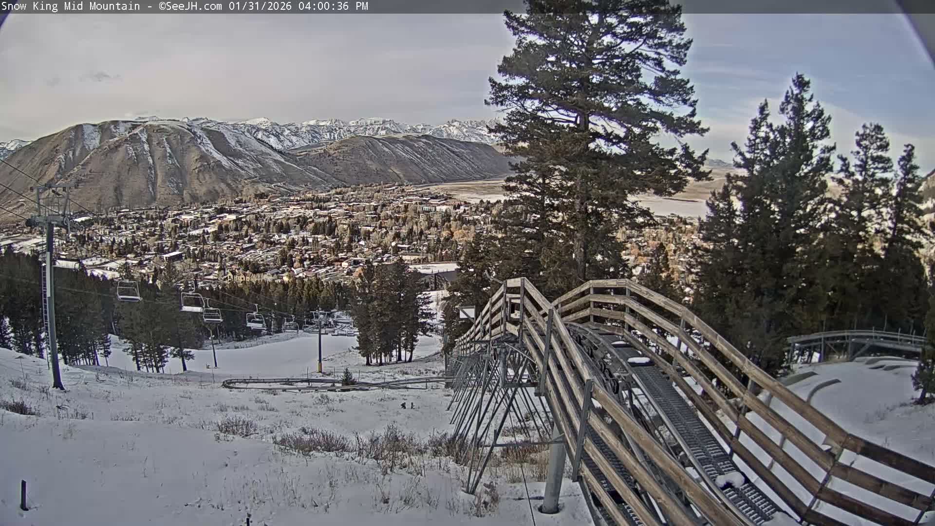 Jackson City Skyline & Alpine Slide Live Cam - Jackson, Teton, Wyoming, USA