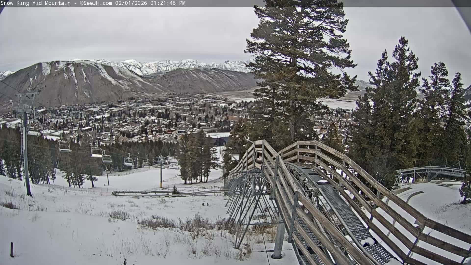 Jackson City Skyline & Alpine Slide Live Cam - Jackson, Teton, Wyoming, USA