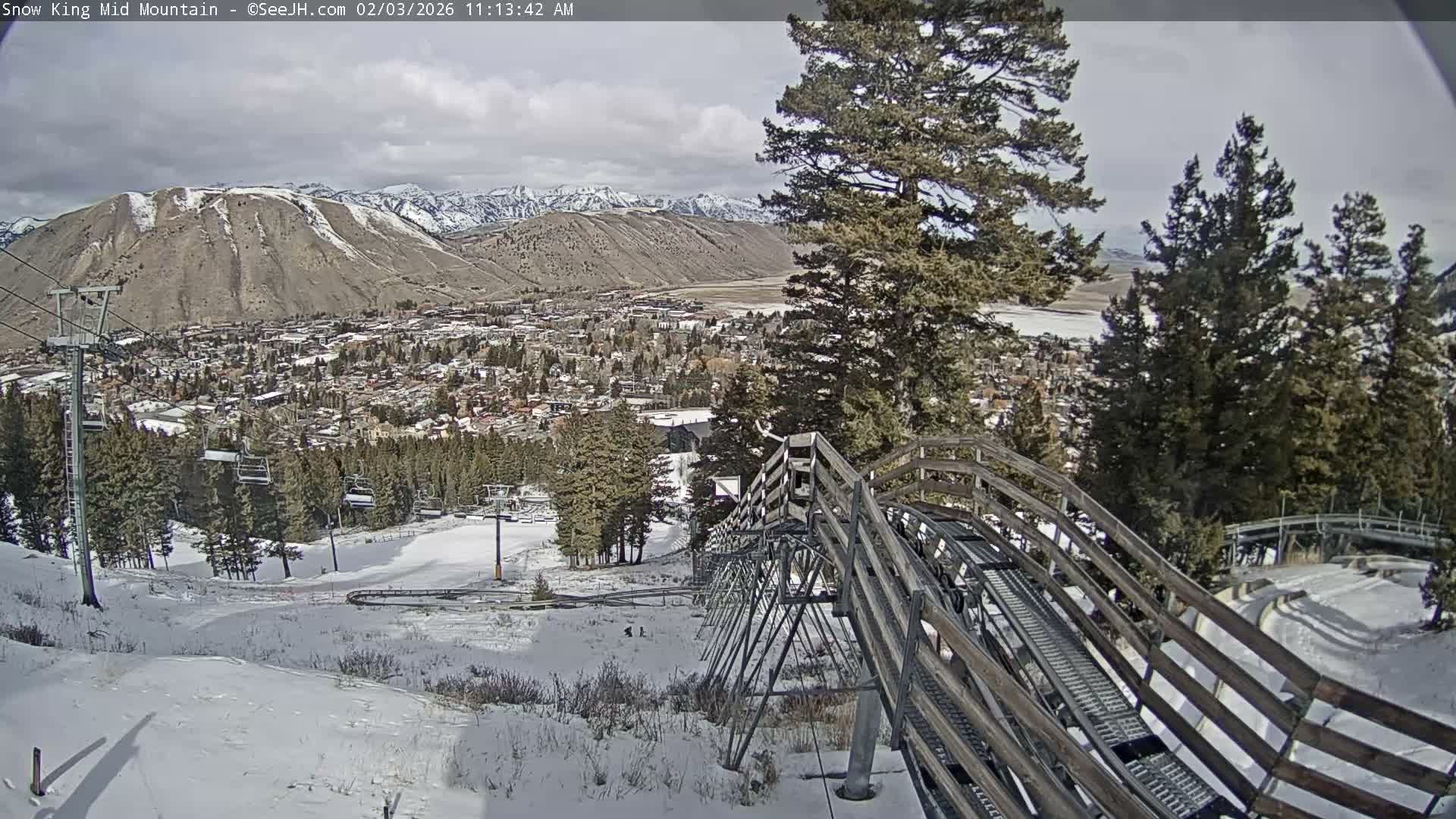 Jackson City Skyline & Alpine Slide Live Cam - Jackson, Teton, Wyoming, USA