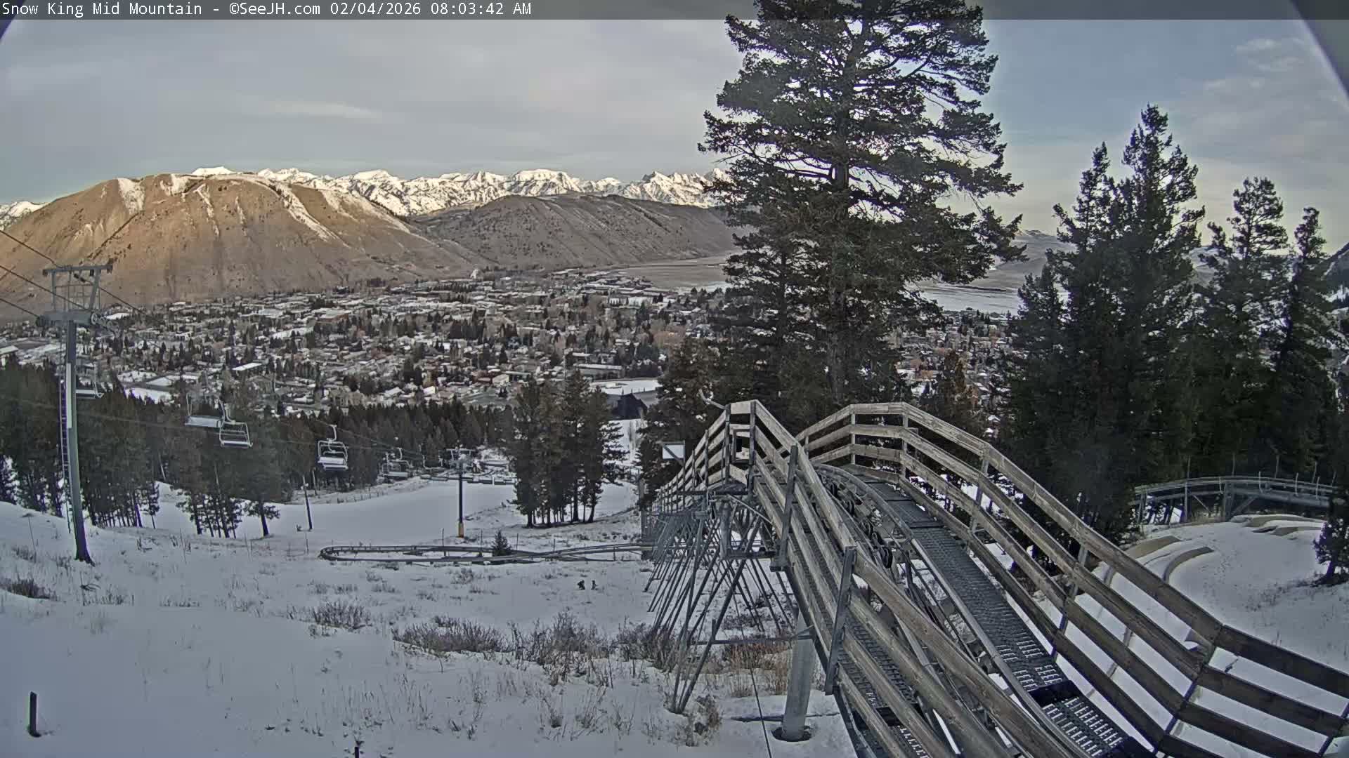 Jackson City Skyline & Alpine Slide Live Cam - Jackson, Teton, Wyoming, USA