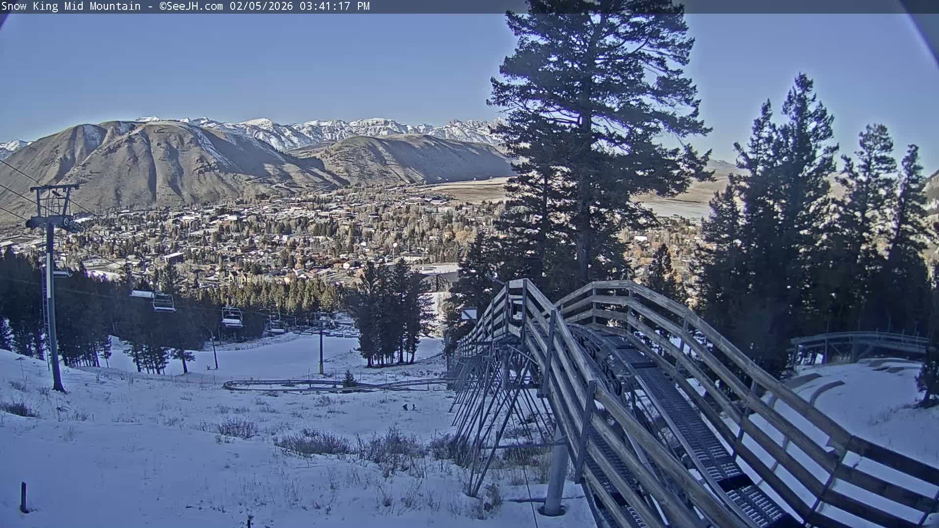 Jackson City Skyline & Alpine Slide Live Cam - Jackson, Teton, Wyoming, USA