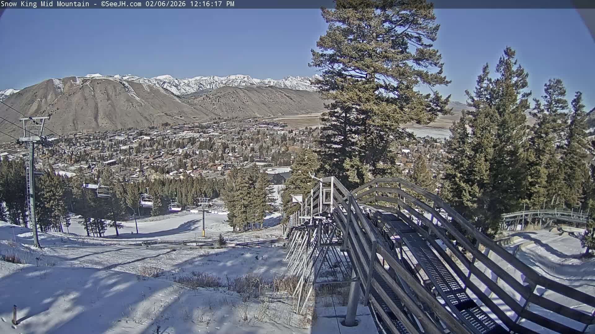 Jackson City Skyline & Alpine Slide Live Cam - Jackson, Teton, Wyoming, USA