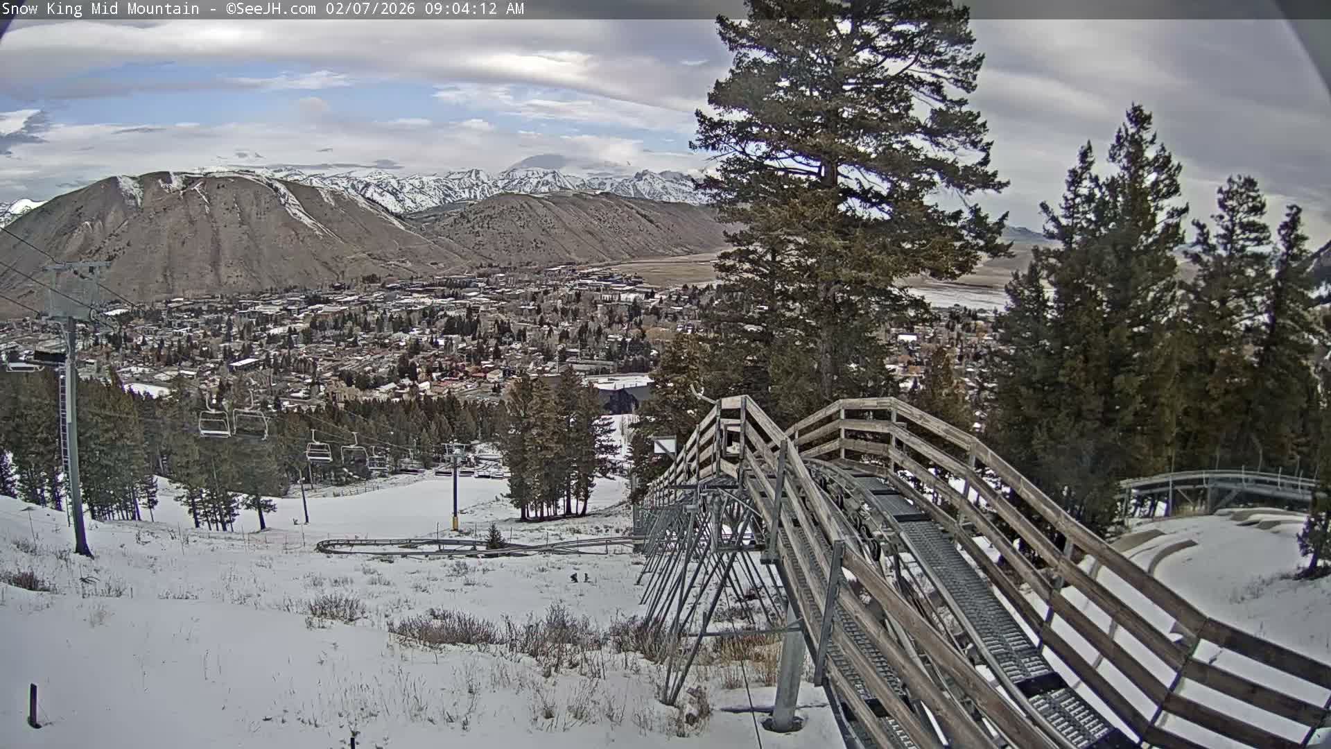 Jackson City Skyline & Alpine Slide Live Cam - Jackson, Teton, Wyoming, USA