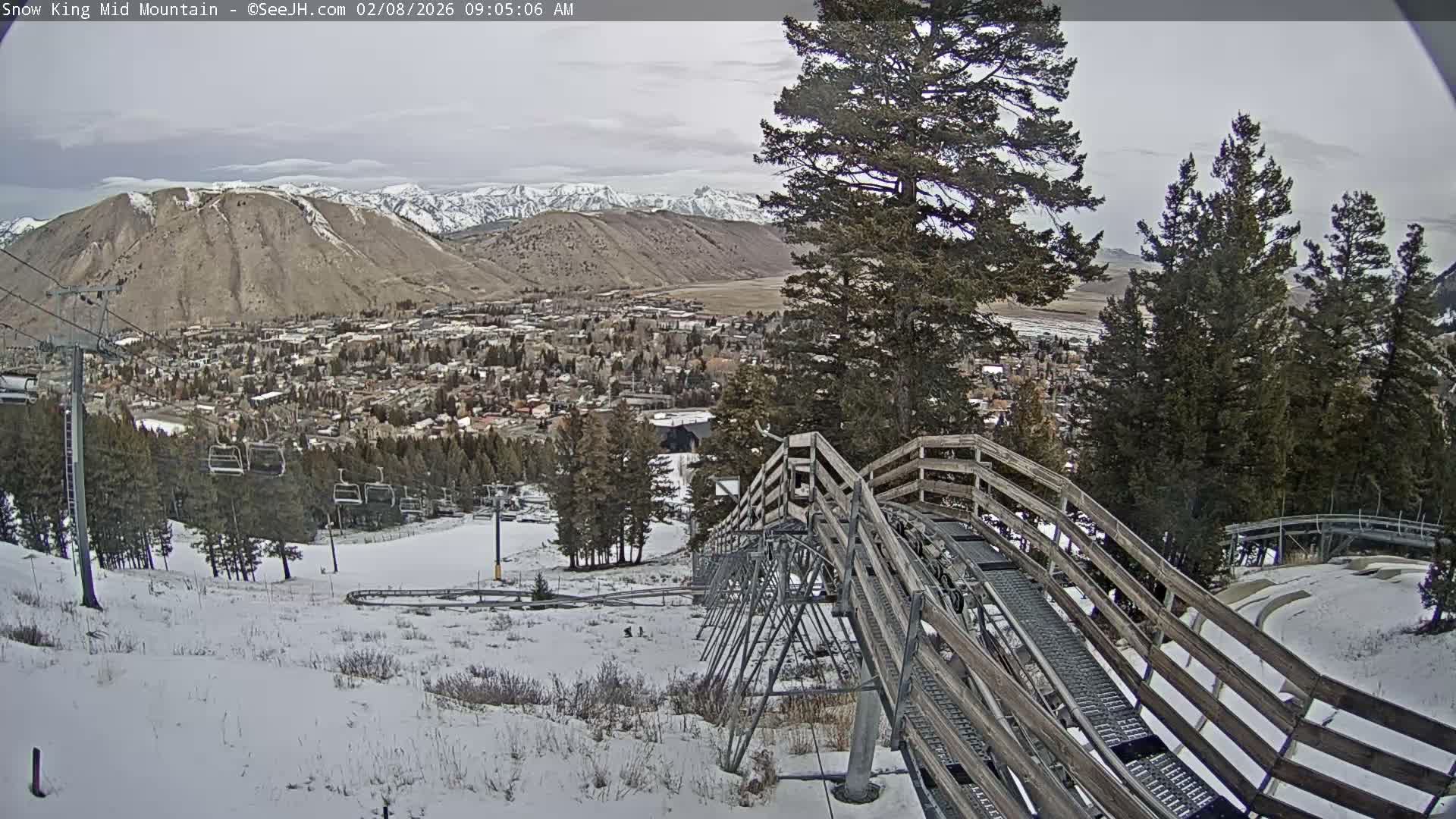 Jackson City Skyline & Alpine Slide Live Cam - Jackson, Teton, Wyoming, USA