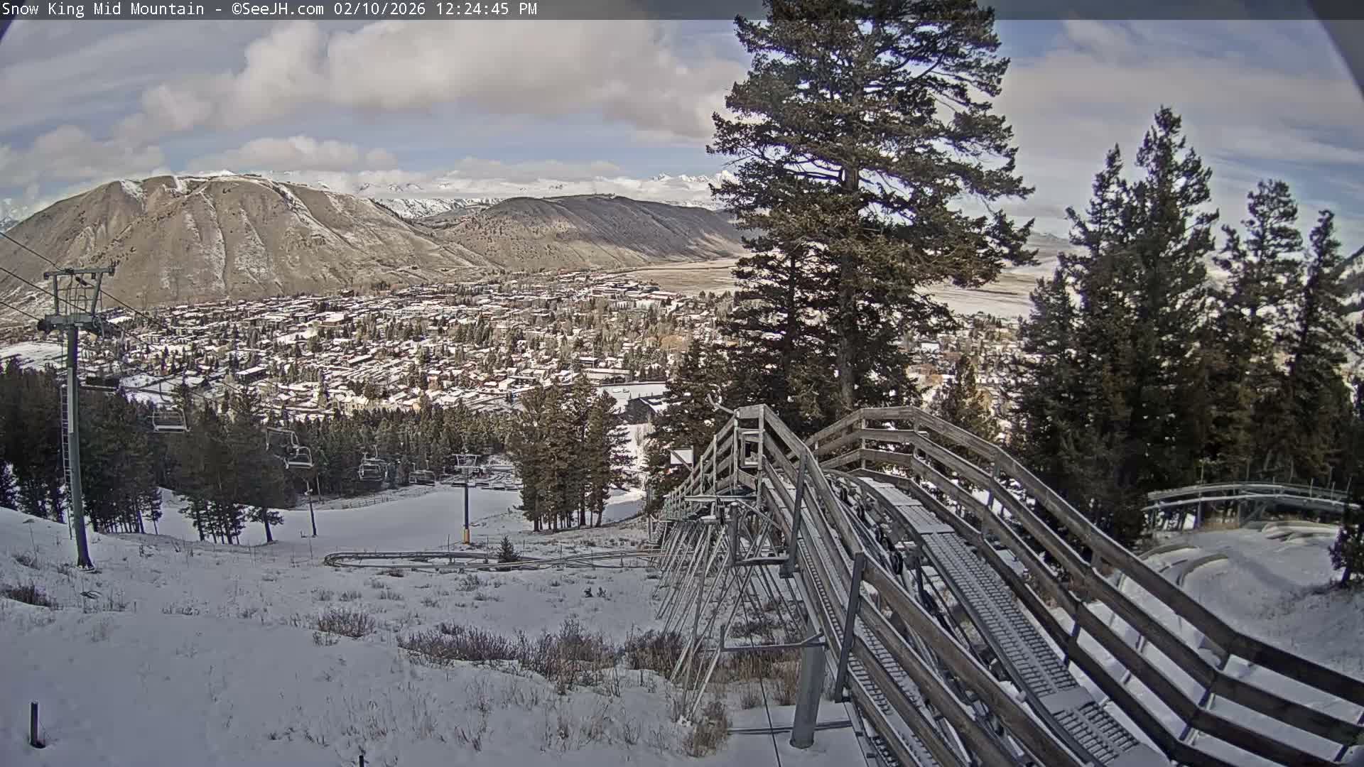 Jackson City Skyline & Alpine Slide Live Cam - Jackson, Teton, Wyoming, USA