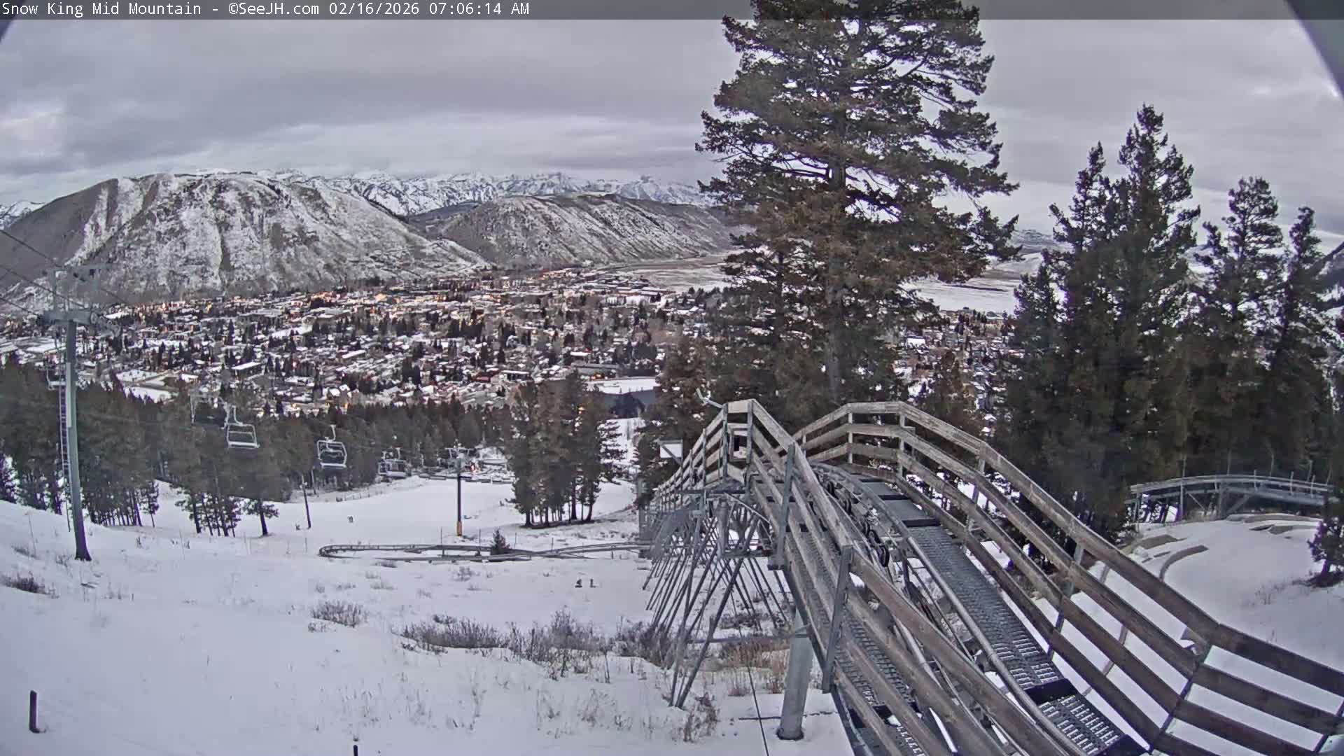 Jackson City Skyline & Alpine Slide Live Cam - Jackson, Teton, Wyoming, USA