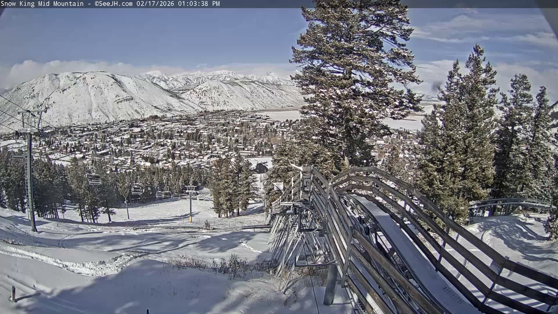 Jackson City Skyline & Alpine Slide Live Cam - Jackson, Teton, Wyoming, USA