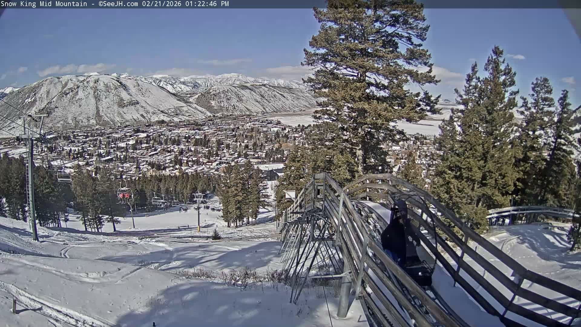 Jackson City Skyline & Alpine Slide Live Cam - Jackson, Teton, Wyoming, USA