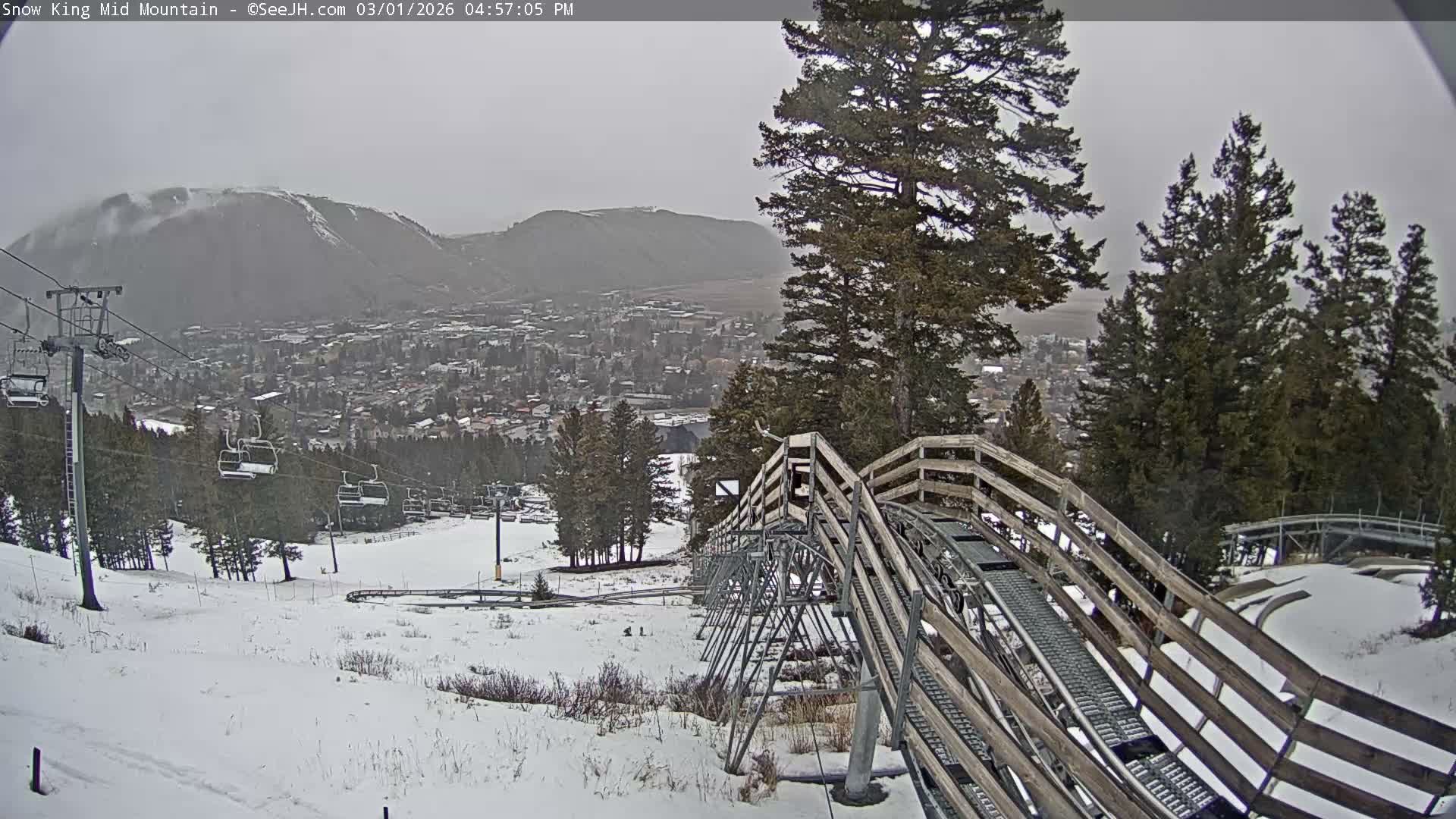 Jackson City Skyline & Alpine Slide Live Cam - Jackson, Teton, Wyoming, USA