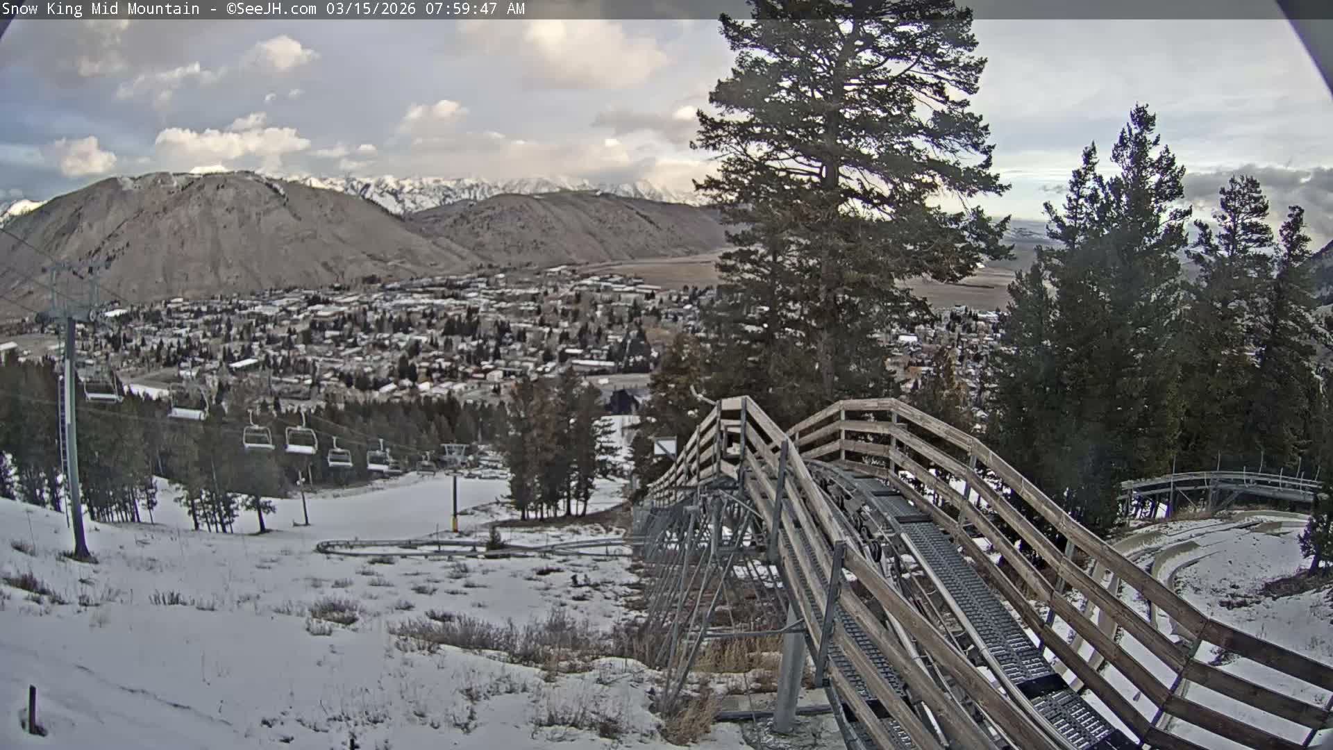 Jackson City Skyline & Alpine Slide Live Cam - Jackson, Teton, Wyoming, USA