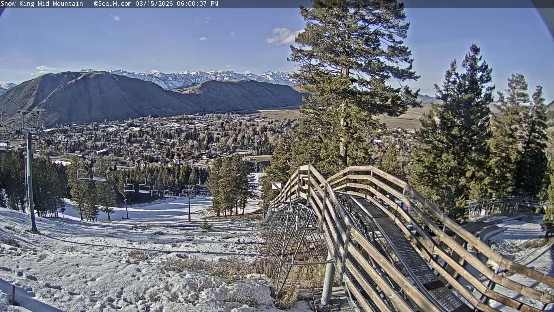 Jackson City Skyline & Alpine Slide Live Cam - Jackson, Teton, Wyoming, USA