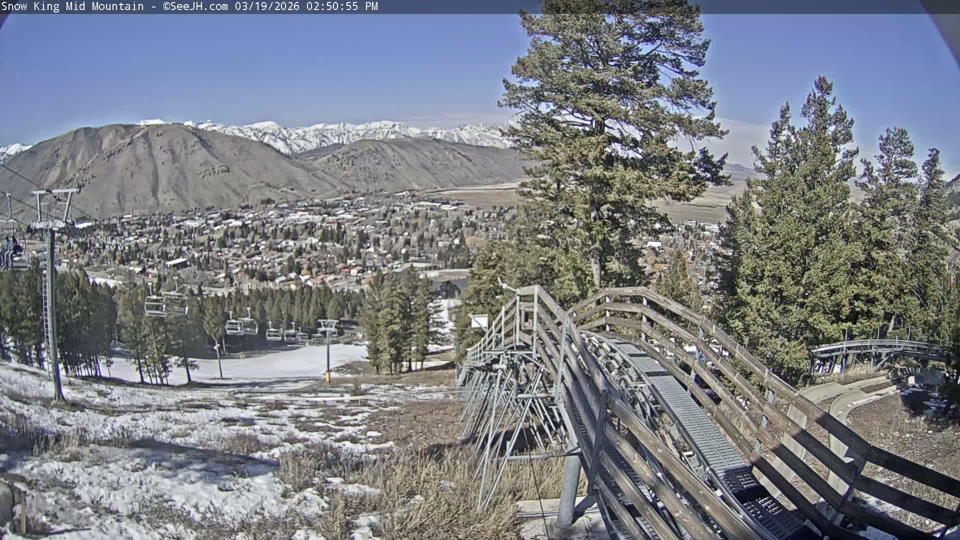 Jackson City Skyline & Alpine Slide Live Cam - Jackson, Teton, Wyoming, USA
