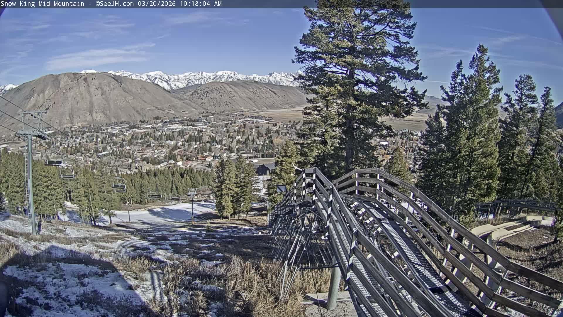 Jackson City Skyline & Alpine Slide Live Cam - Jackson, Teton, Wyoming, USA