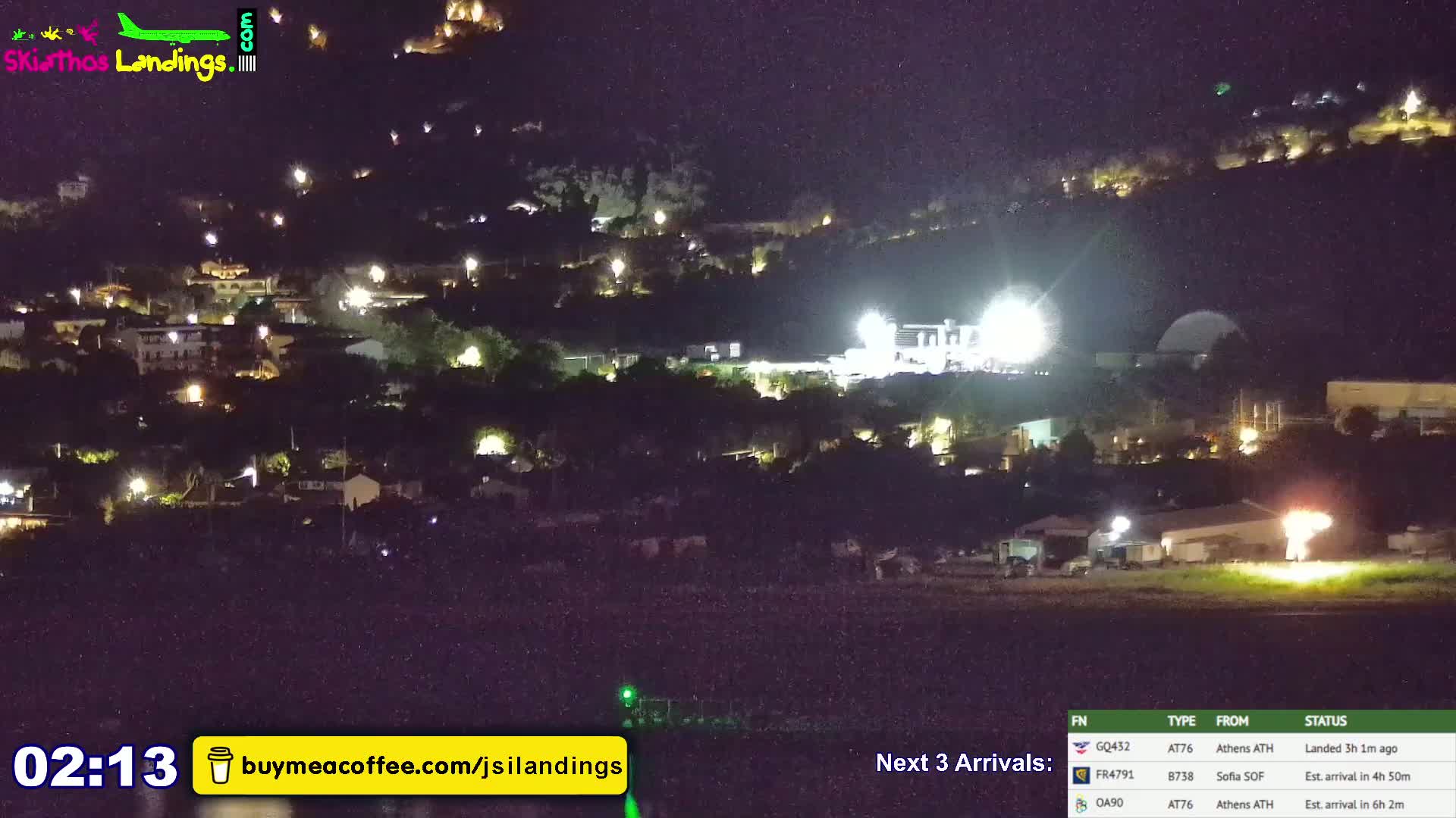 Skiathos Island Alexandros Papadiamantis National Airport Live Cam JSI / LGSK - Xanemos, Skiáthos, Sporades, Thessaly & Central Greece (Thessalía), Greece