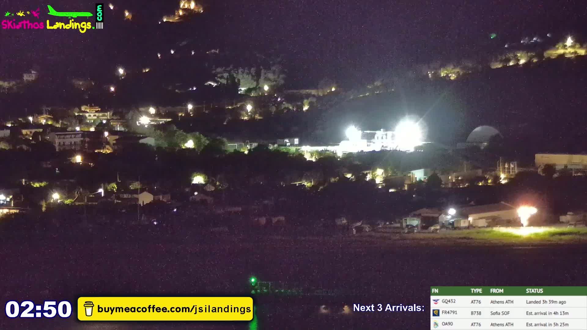 Skiathos Island Alexandros Papadiamantis National Airport Live Cam JSI / LGSK - Xanemos, Skiáthos, Sporades, Thessaly & Central Greece (Thessalía), Greece