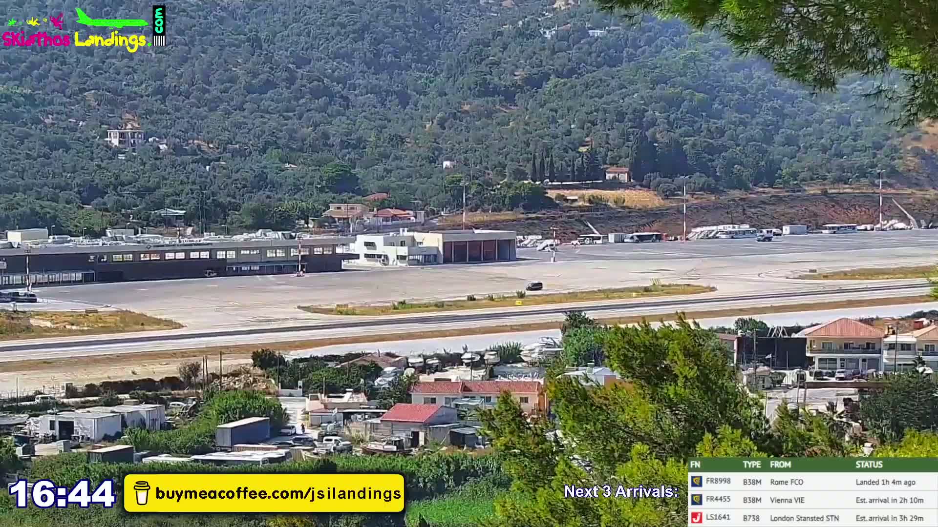 Skiathos Island Alexandros Papadiamantis National Airport Live Cam JSI / LGSK - Xanemos, Skiáthos, Sporades, Thessaly & Central Greece (Thessalía), Greece