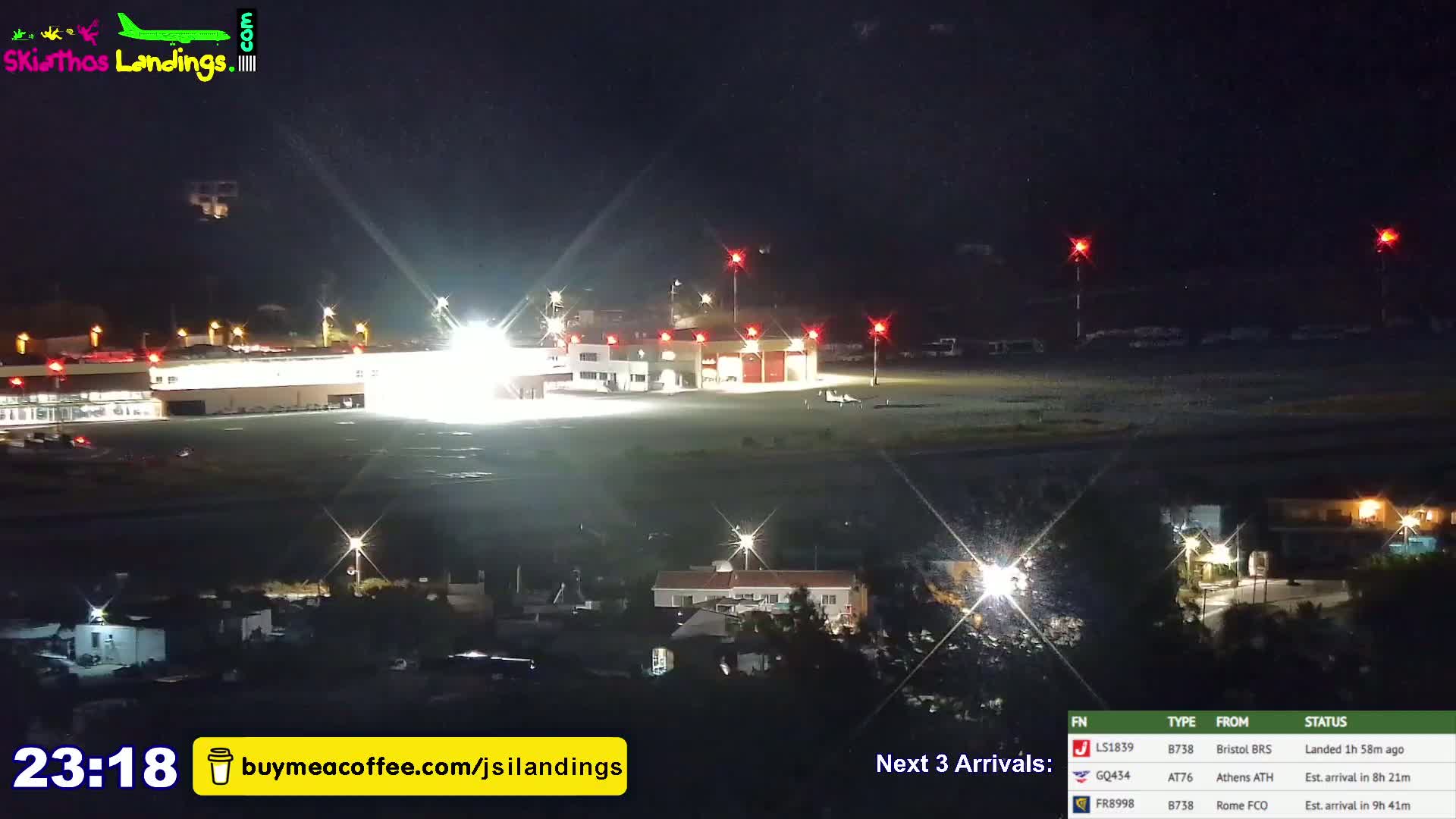 Skiathos Island Alexandros Papadiamantis National Airport Live Cam JSI / LGSK - Xanemos, Skiáthos, Sporades, Thessaly & Central Greece (Thessalía), Greece