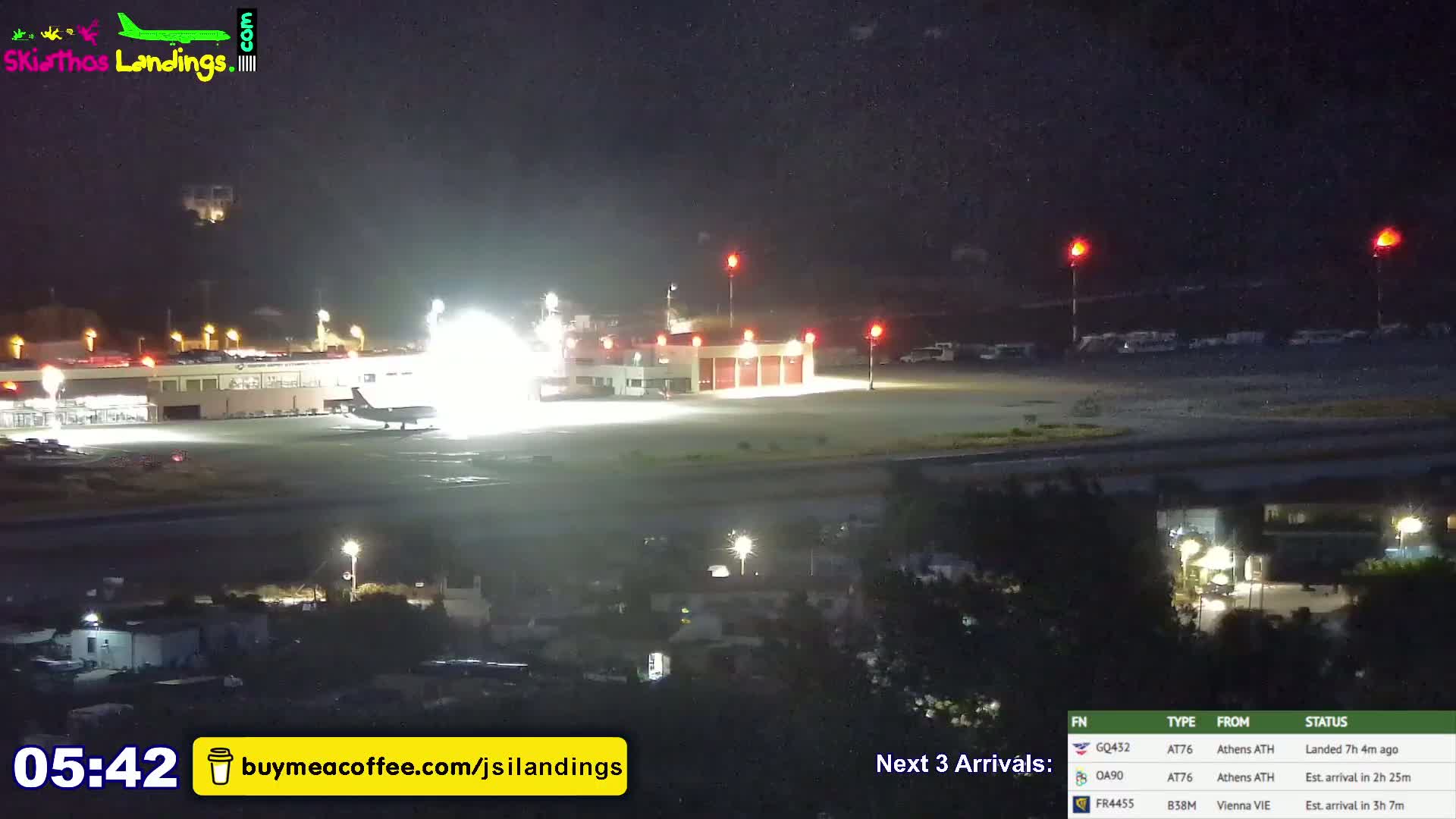 Skiathos Island Alexandros Papadiamantis National Airport Live Cam JSI / LGSK - Xanemos, Skiáthos, Sporades, Thessaly & Central Greece (Thessalía), Greece