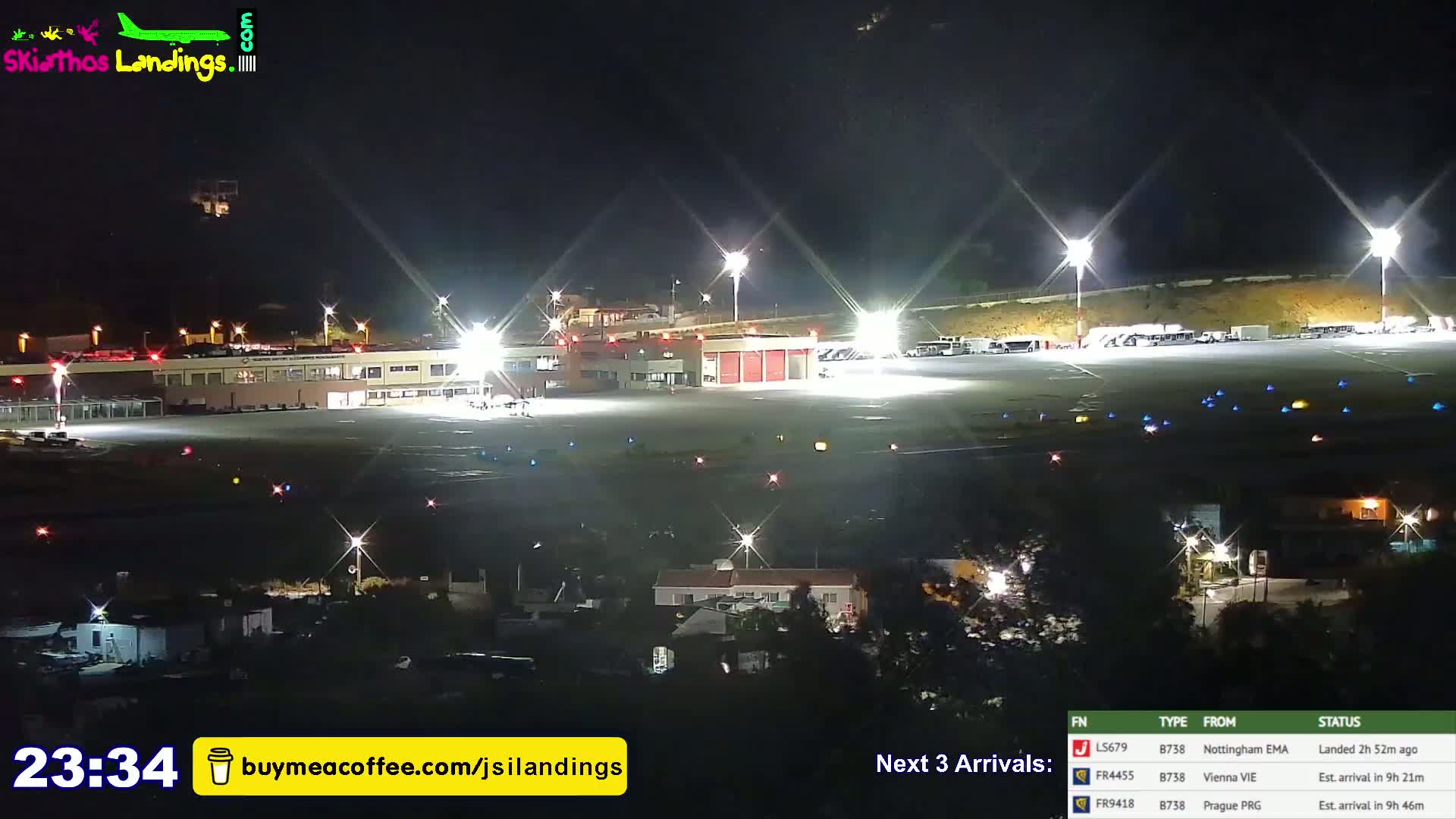 Skiathos Island Alexandros Papadiamantis National Airport Live Cam JSI / LGSK - Xanemos, Skiáthos, Sporades, Thessaly & Central Greece (Thessalía), Greece