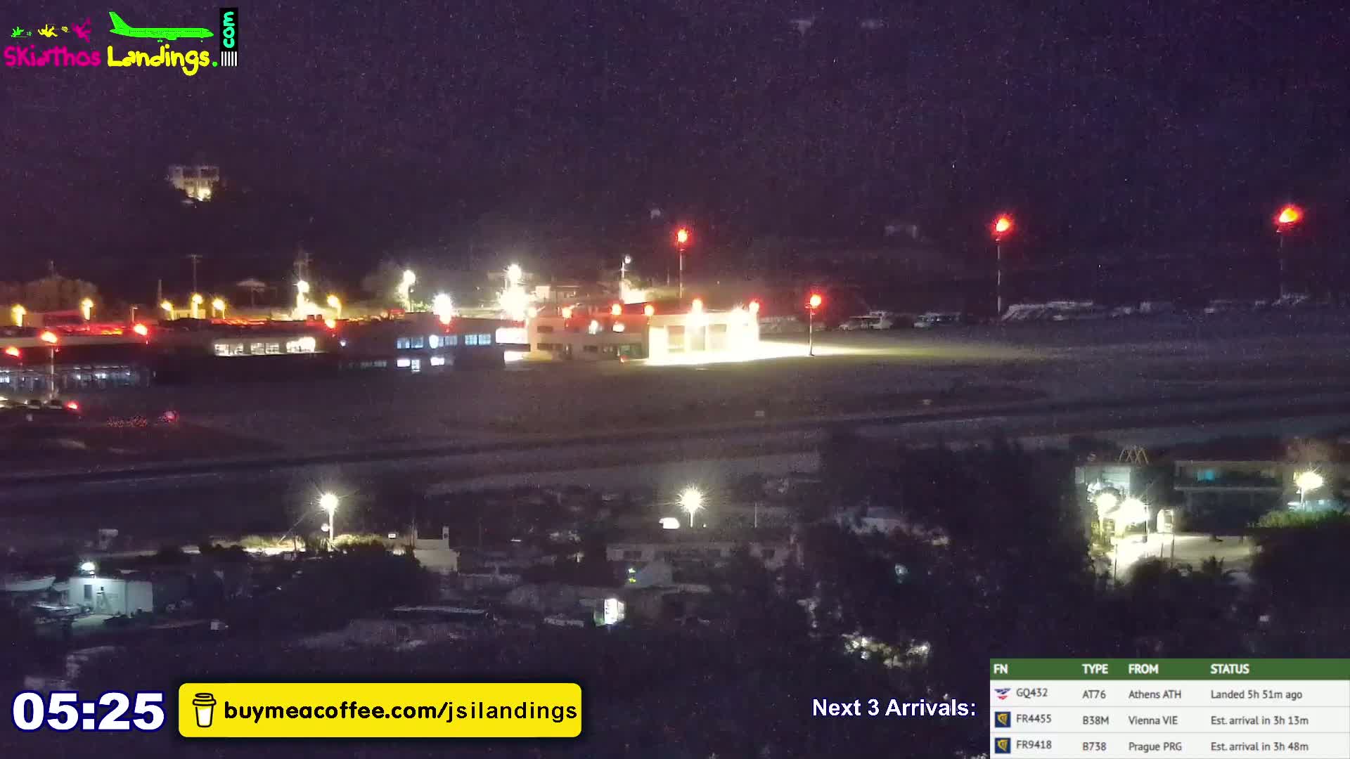 Skiathos Island Alexandros Papadiamantis National Airport Live Cam JSI / LGSK - Xanemos, Skiáthos, Sporades, Thessaly & Central Greece (Thessalía), Greece