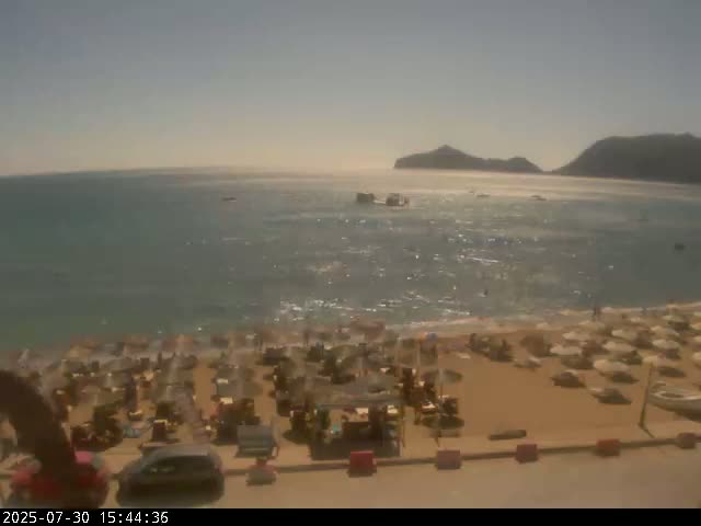 Corfu, Paralia Agios Georgios Beach Live Cam - San George, Agious Georgious, North Corfu (Vóreia Kérkyra), Corfu (Kérkyra), Ionian Islands (Periféreia Ioníon Níson), Greece