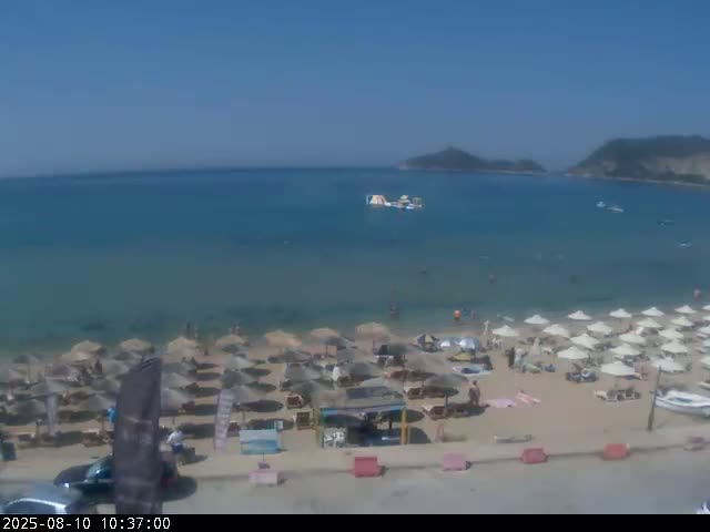 Corfu, Paralia Agios Georgios Beach Live Cam - San George, Agious Georgious, North Corfu (Vóreia Kérkyra), Corfu (Kérkyra), Ionian Islands (Periféreia Ioníon Níson), Greece